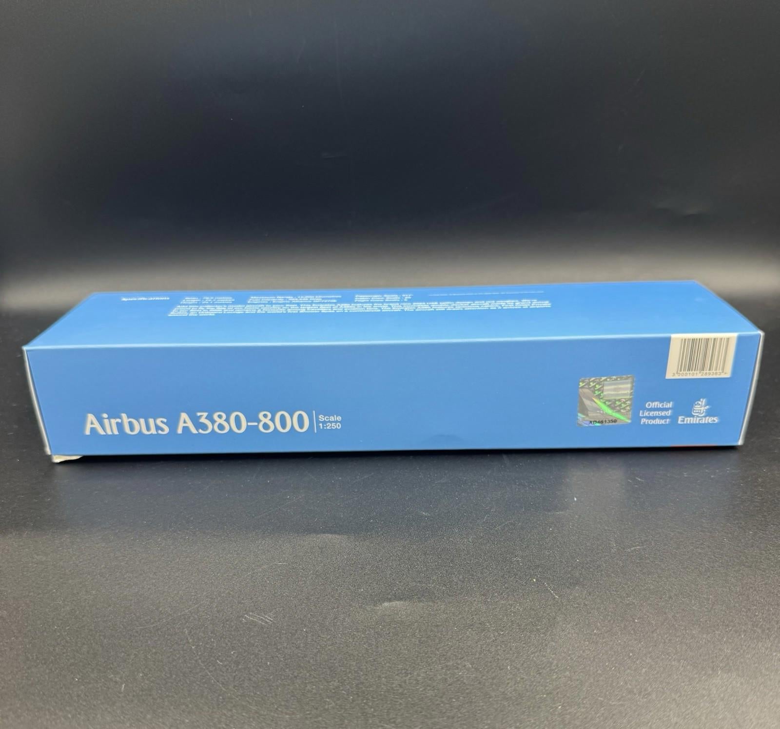Emirates Airbus A380-800 1:250 Model Plane 2026 UAE Tailfin NEW Box See Conditio