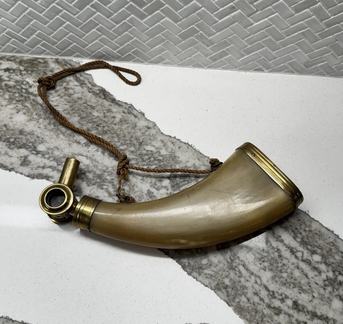 Powder Horn By Boche Á Paris Michel Boche nineteenth century