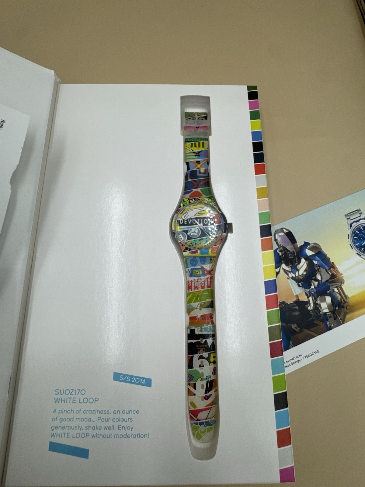 Swatch S/S Club Special Box Set White Loop New Gent 2014 Watch SUOZ170