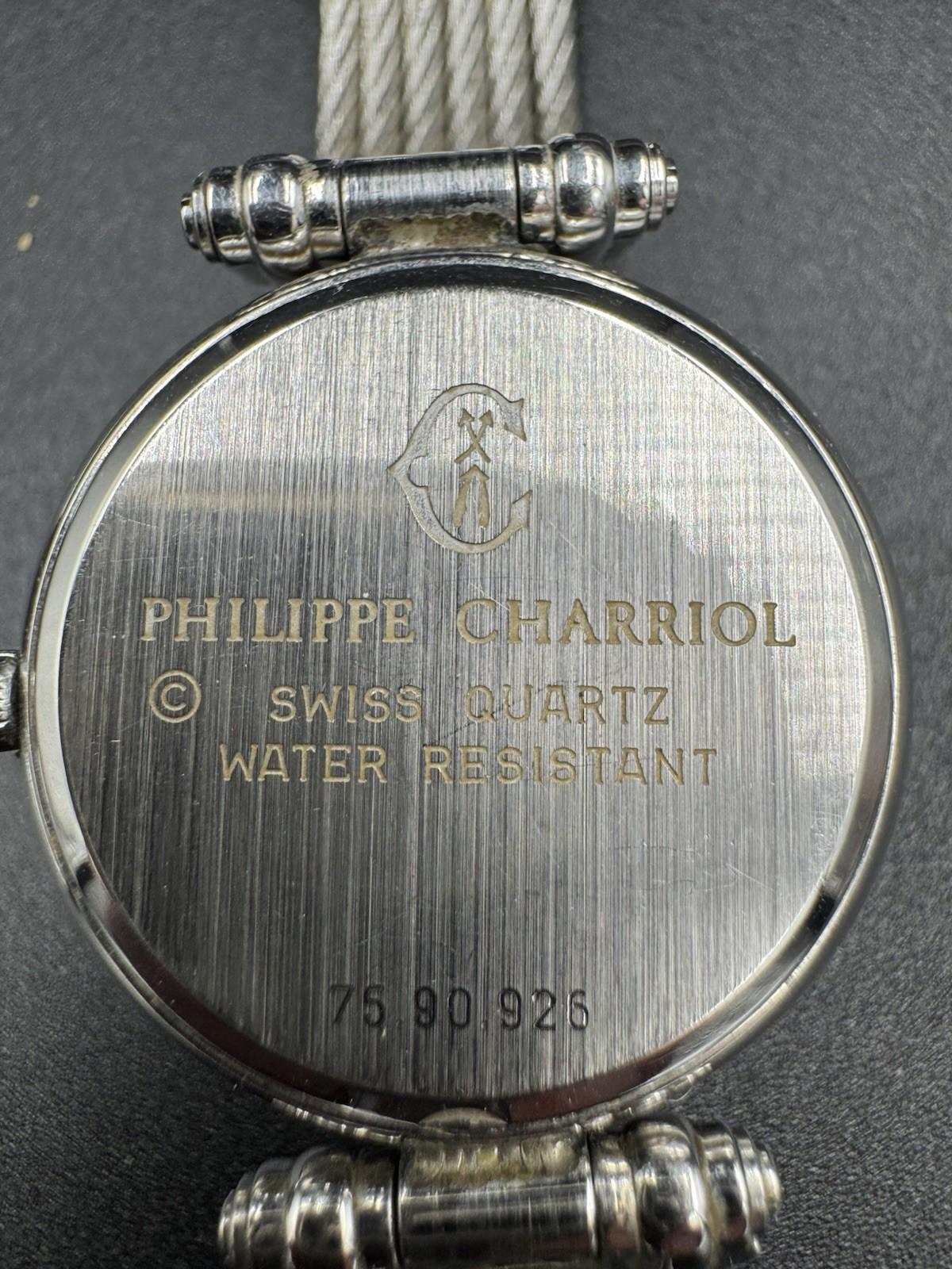 Philippe Charriol Watch Men's Wire Celtic Swiss Made Silver & Gold Colored Quart
