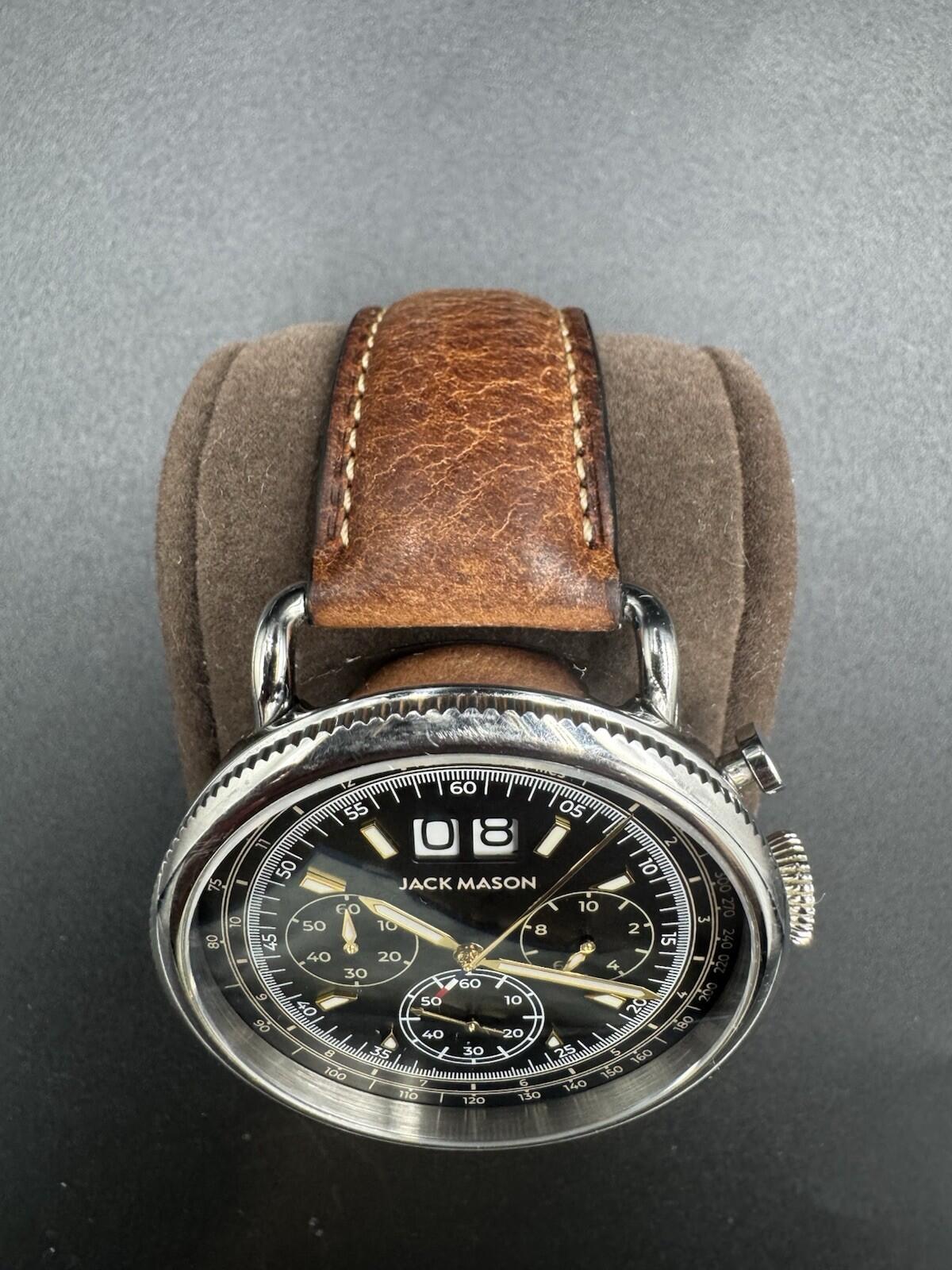 Jack Mason Watch - Avigator Multi-Scale JM-A602-001 Black Dial Sapphire Crystal