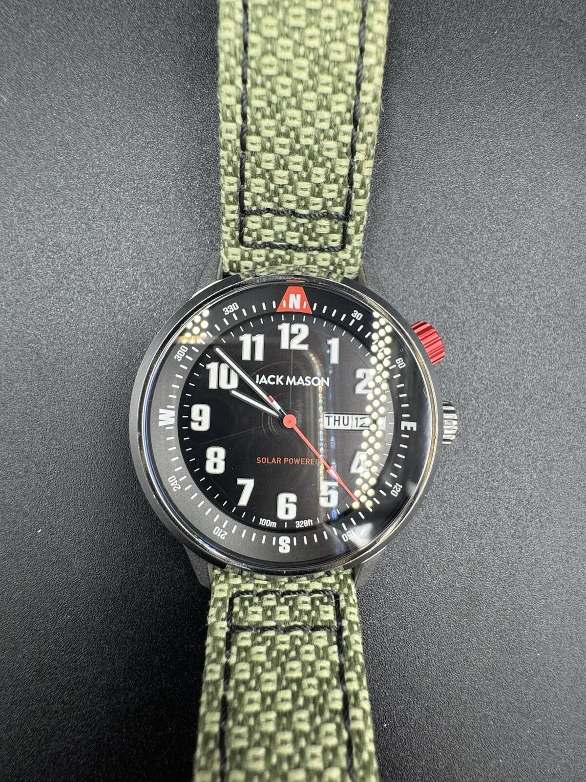 Jack Mason Solar Watch JM-F111-001 Siler Color Men's Recycled Material 100 meter