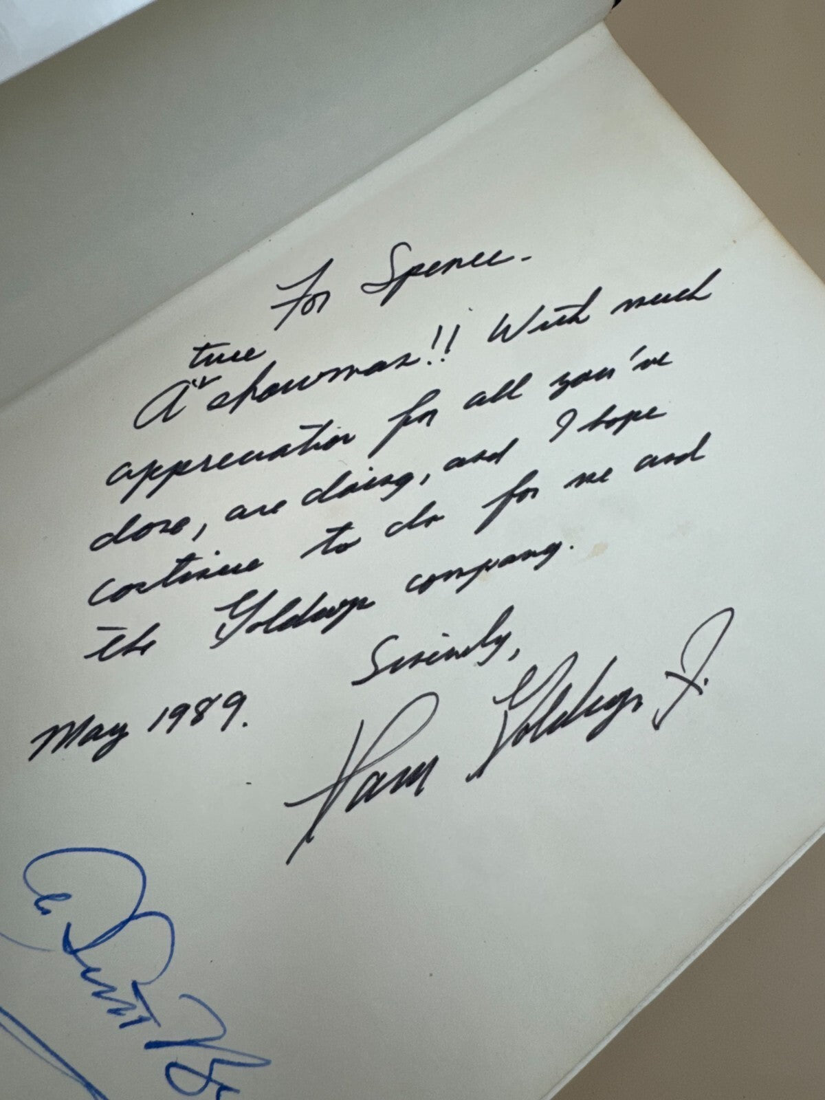 Goldwyn A Biography Signed by A Scott Berg & Samuel Goldwyn - Very Rare Piece NM