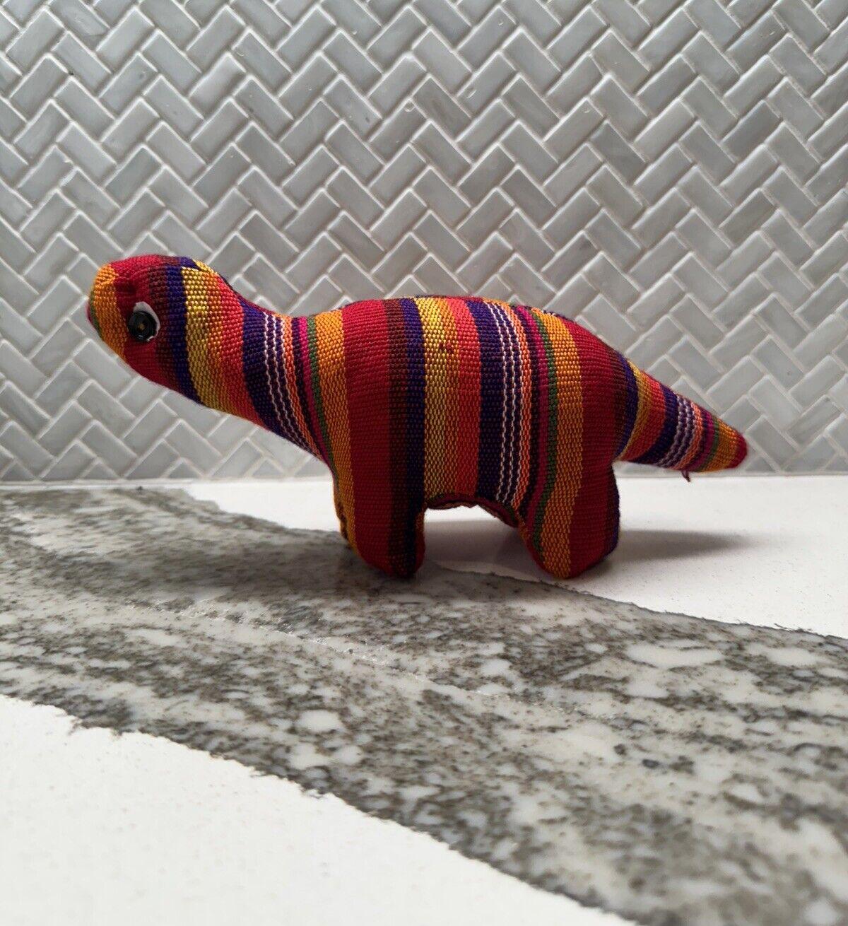 Handmade Guatemalen / Salvadorian Stuffed Dinosaur Toy