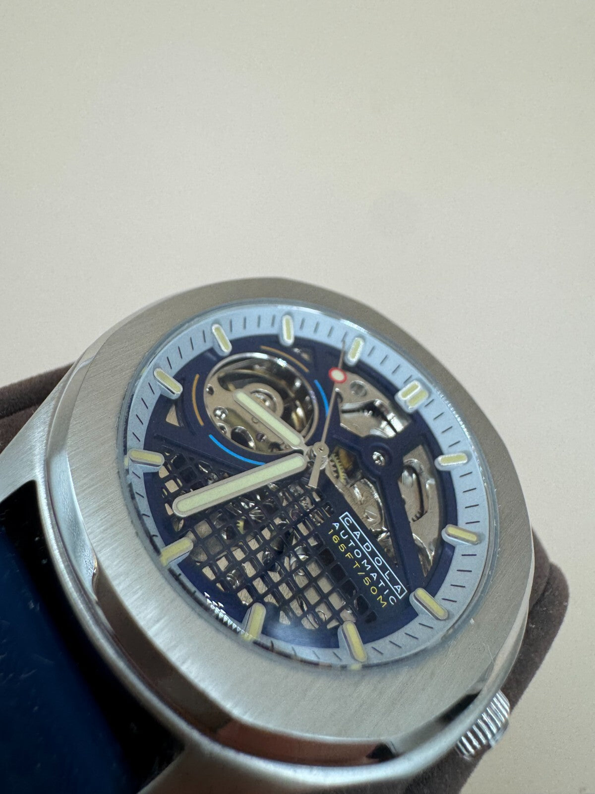 Cadola Tail Light Automatic CD-1054-02 Blue and Silver Watch in Great Condition