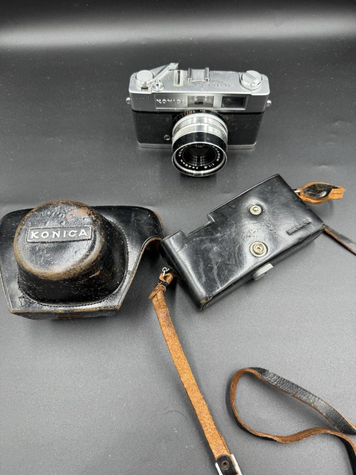 Konica Auto S2 35mm Camera with Hexanon 45mm Lens & original cover - Untested G