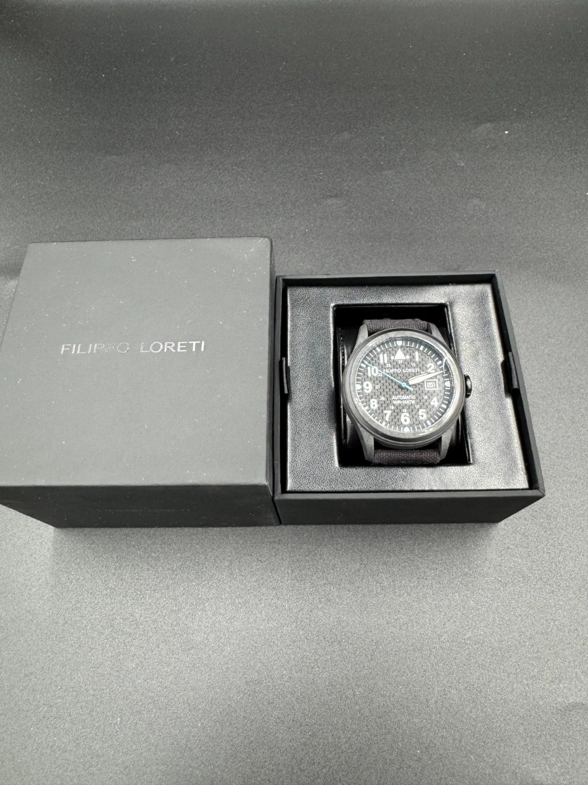 New Filippo Loreti Super Leggero Limited Edit. Auto Watch 62/300 Carbon Dial Box