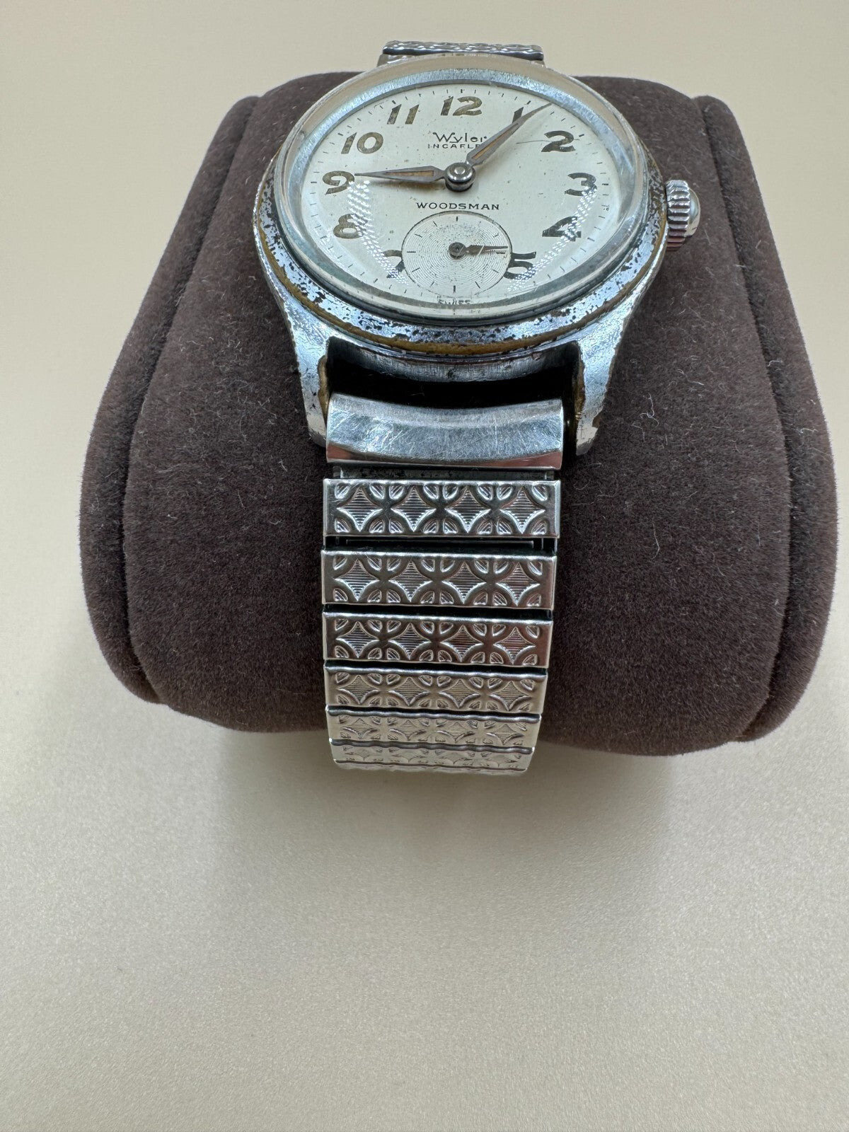 Wyler Incaflex Woodsman Manual Wind Watch Swiss Sub-Seconds Serviced Rare Dial G