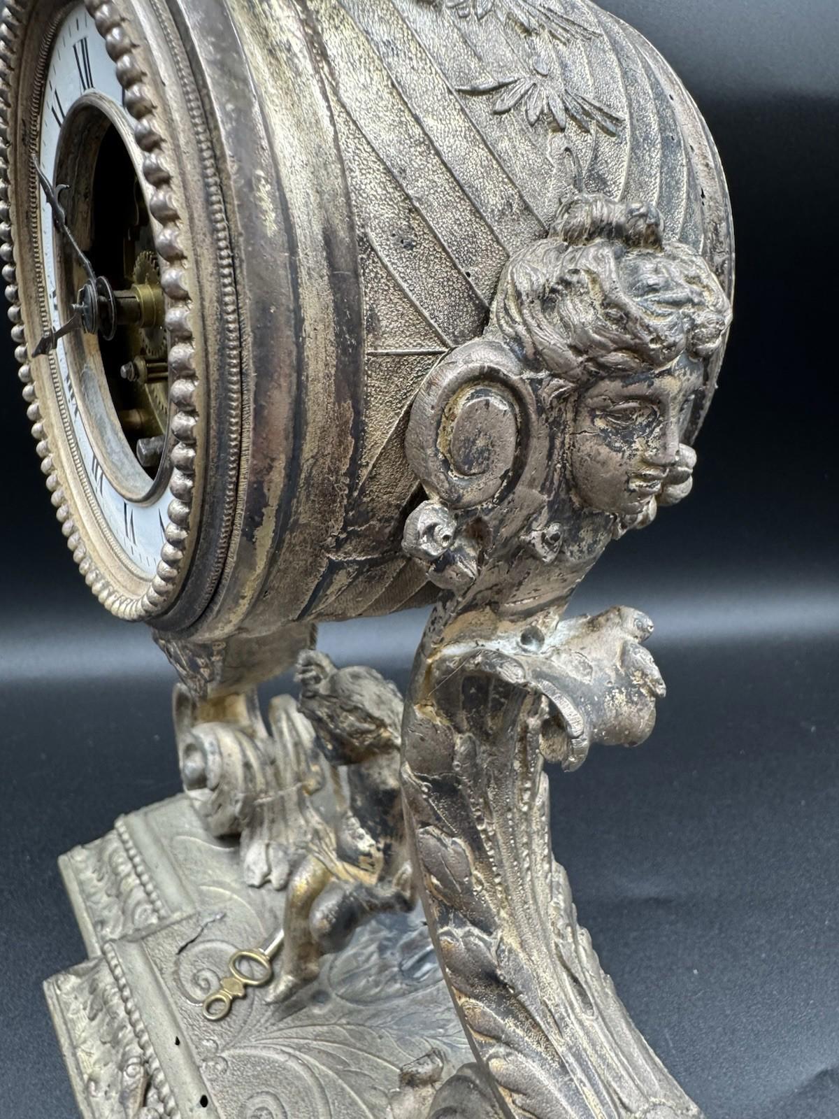 Antique Eugène Farcot Swinging Cherub Mystery Clock French