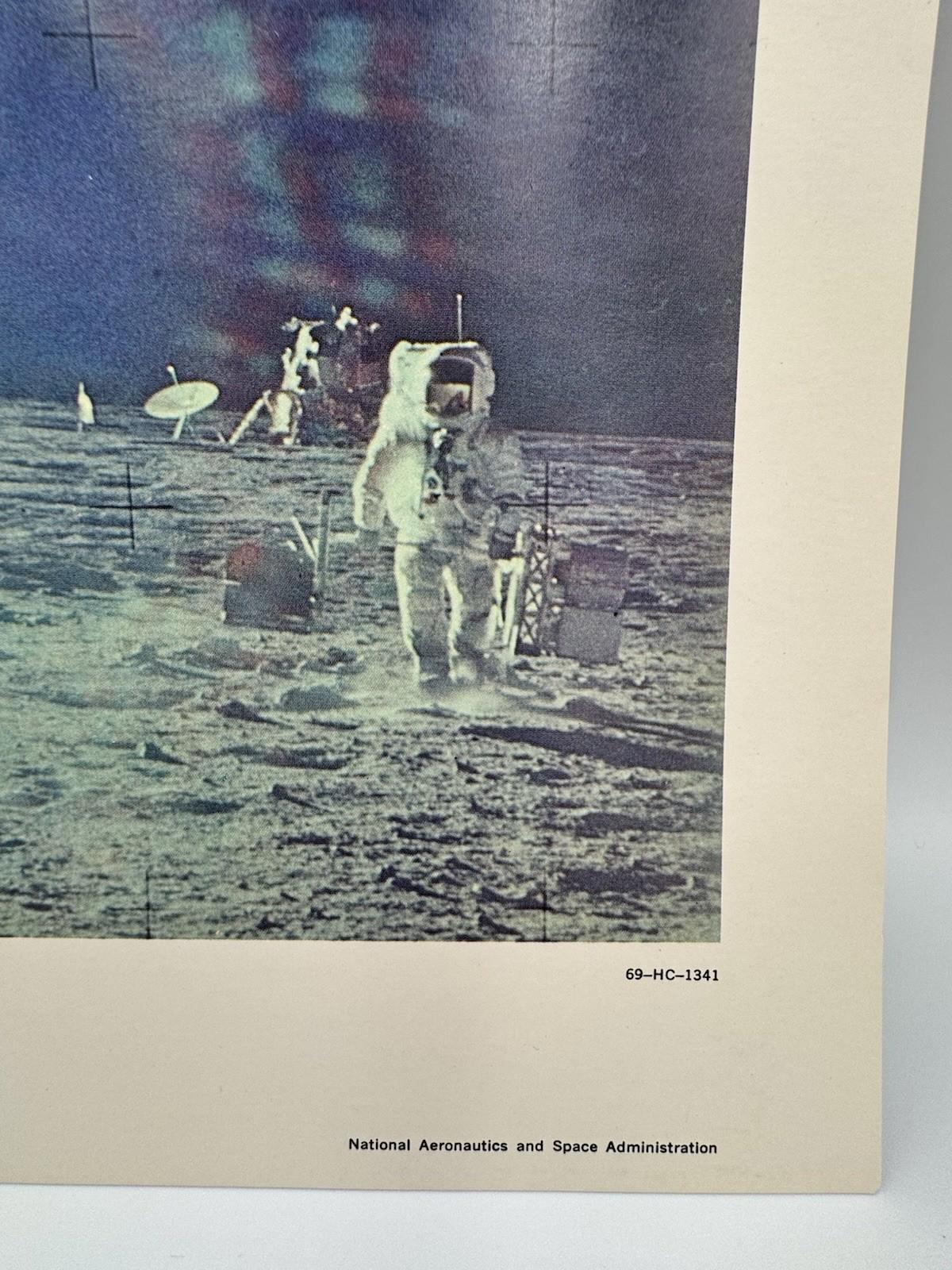Vintage NASA Apollo 12 Experiments Package Astronaut Lithograph Print 69-HC-1341