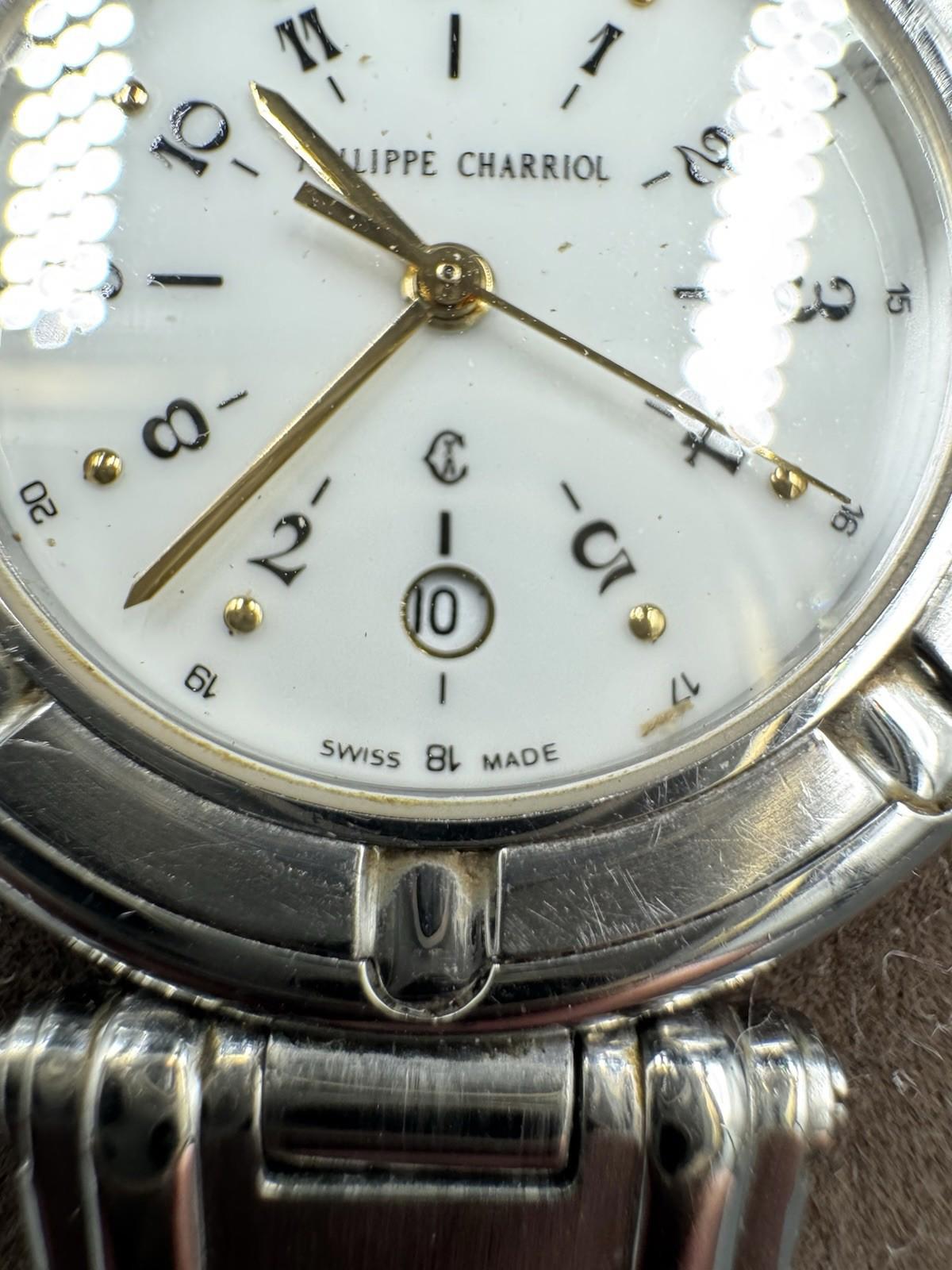 Philippe Charriol Watch Men's Wire Celtic Swiss Made Silver & Gold Colored Quart