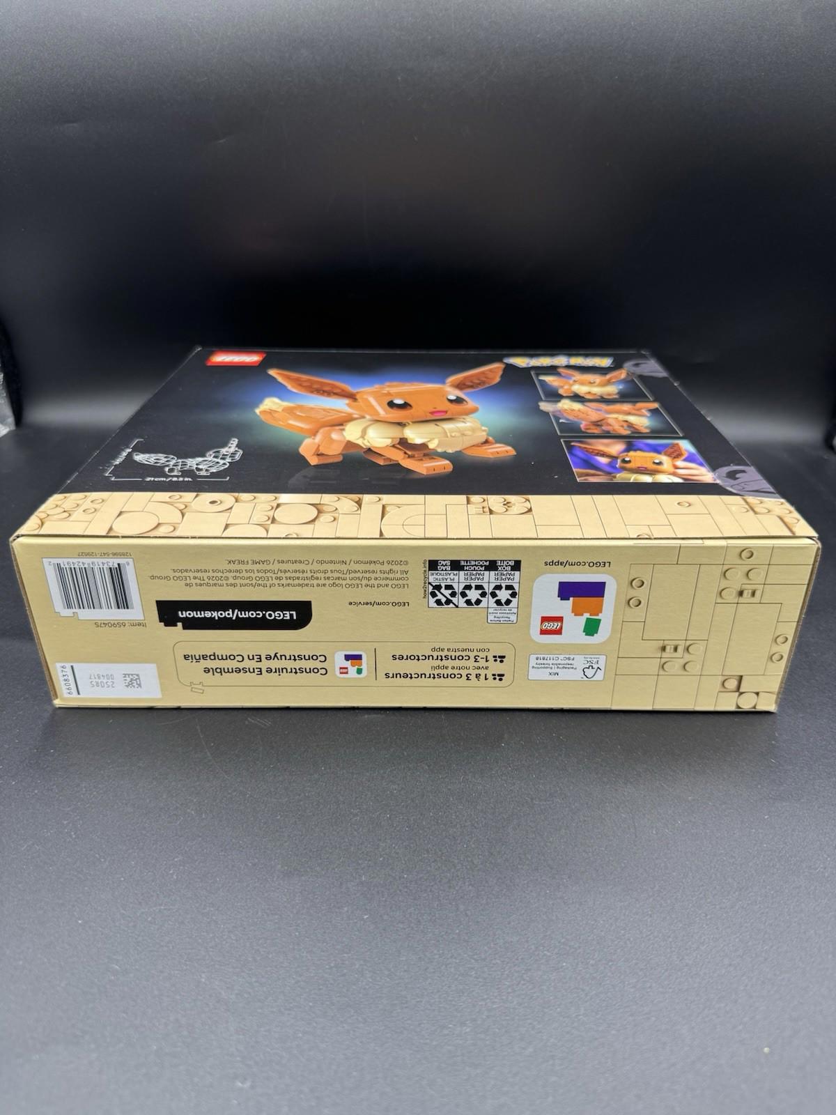 Lego Exclusive Pokemon Eevee Set 72151 Brand New Sealed 2026 587 Pieces 18 Evoli