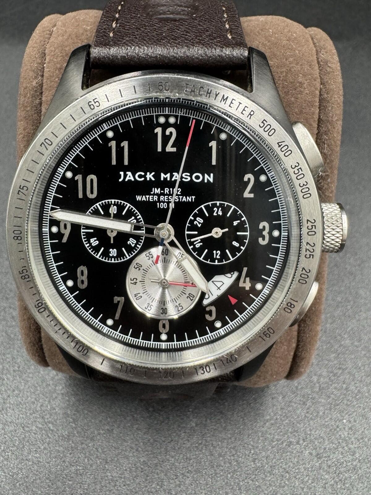 Jack Mason JM-R102-010 Men's Racing Chronograph Watch Japanese Movement Silver M