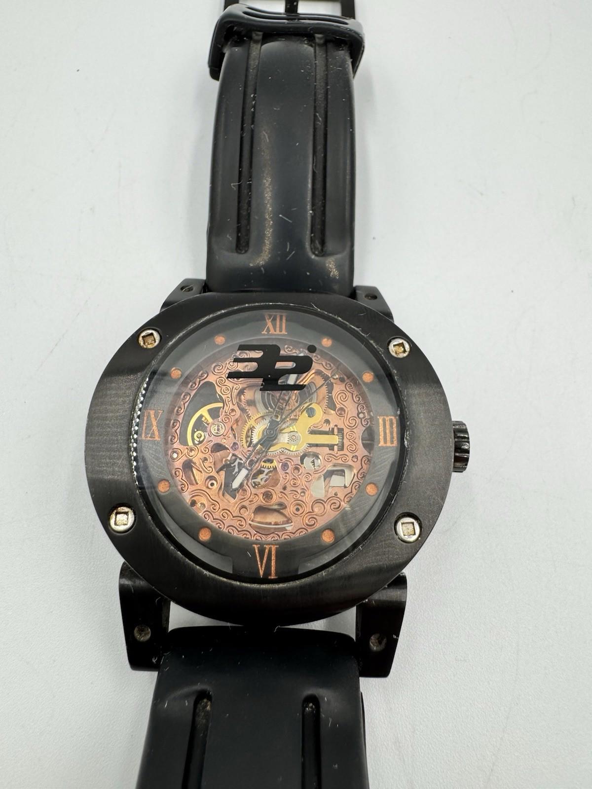 32 DEGREES Automatic Movement Floating Goldtone Skeleton