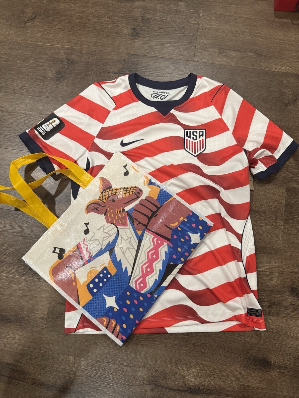 Authentic 2026 World Cup Nike USA USMNT Stadium Replica Jersey WC Patch Large +