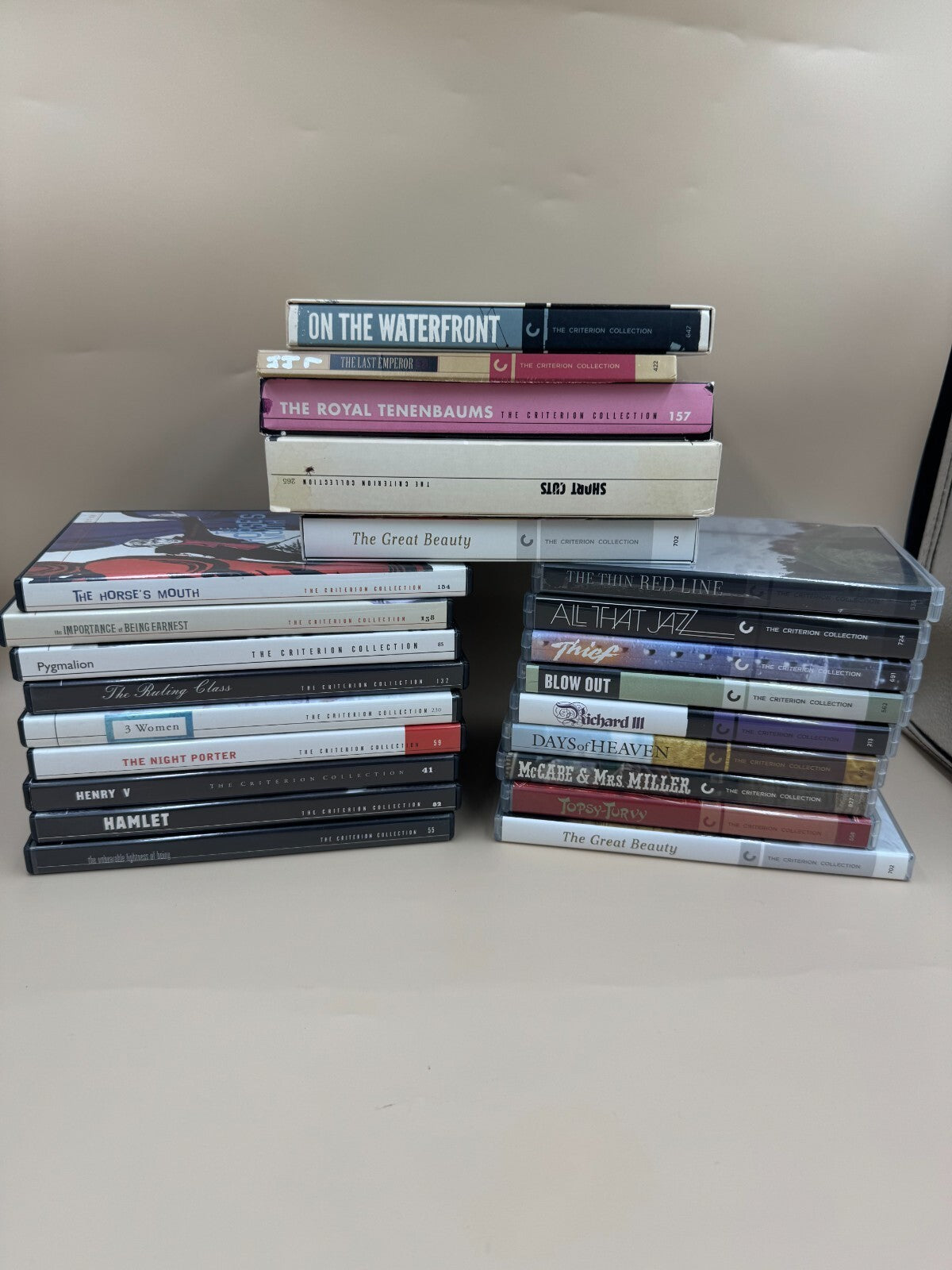 The Criterion Collection 23 DVD Lot Tenenbaums Days of Heaven Short Cuts Hamlet