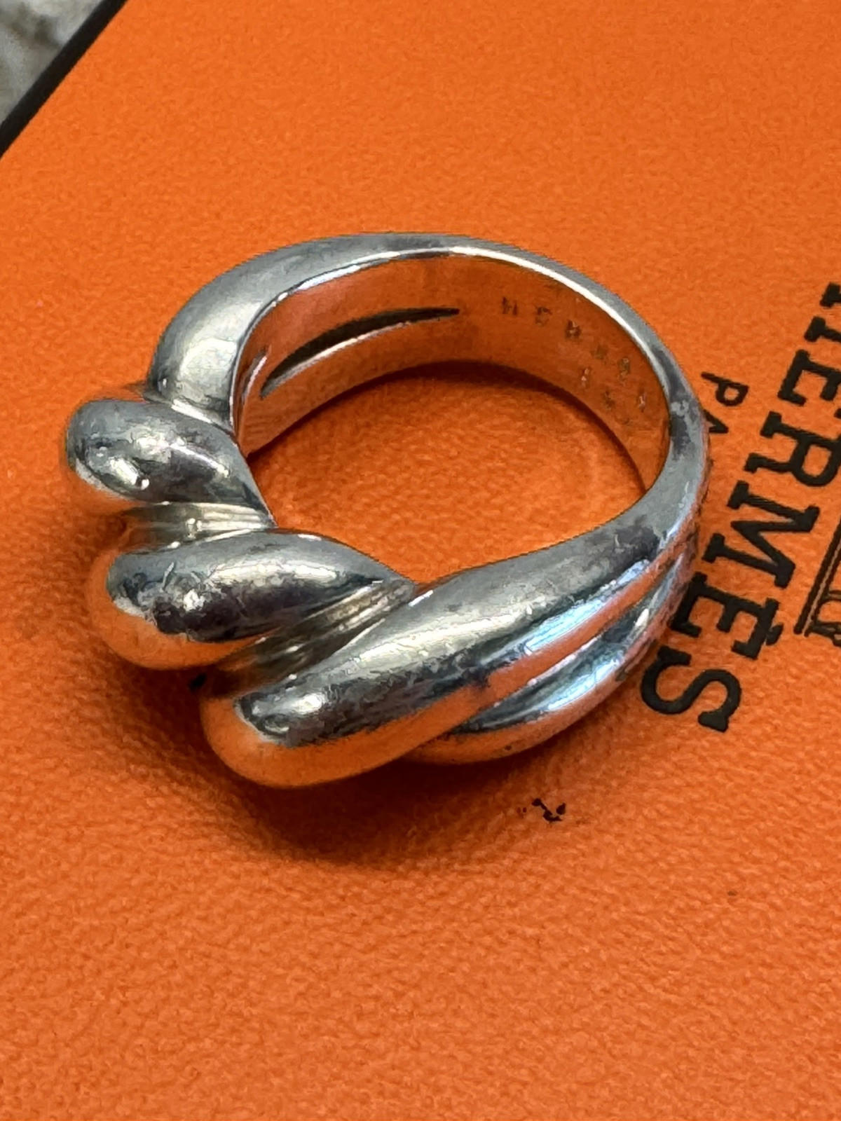 Hermes Paris Ring Torsade - US Size 7.5 - SV925 - Used - VG