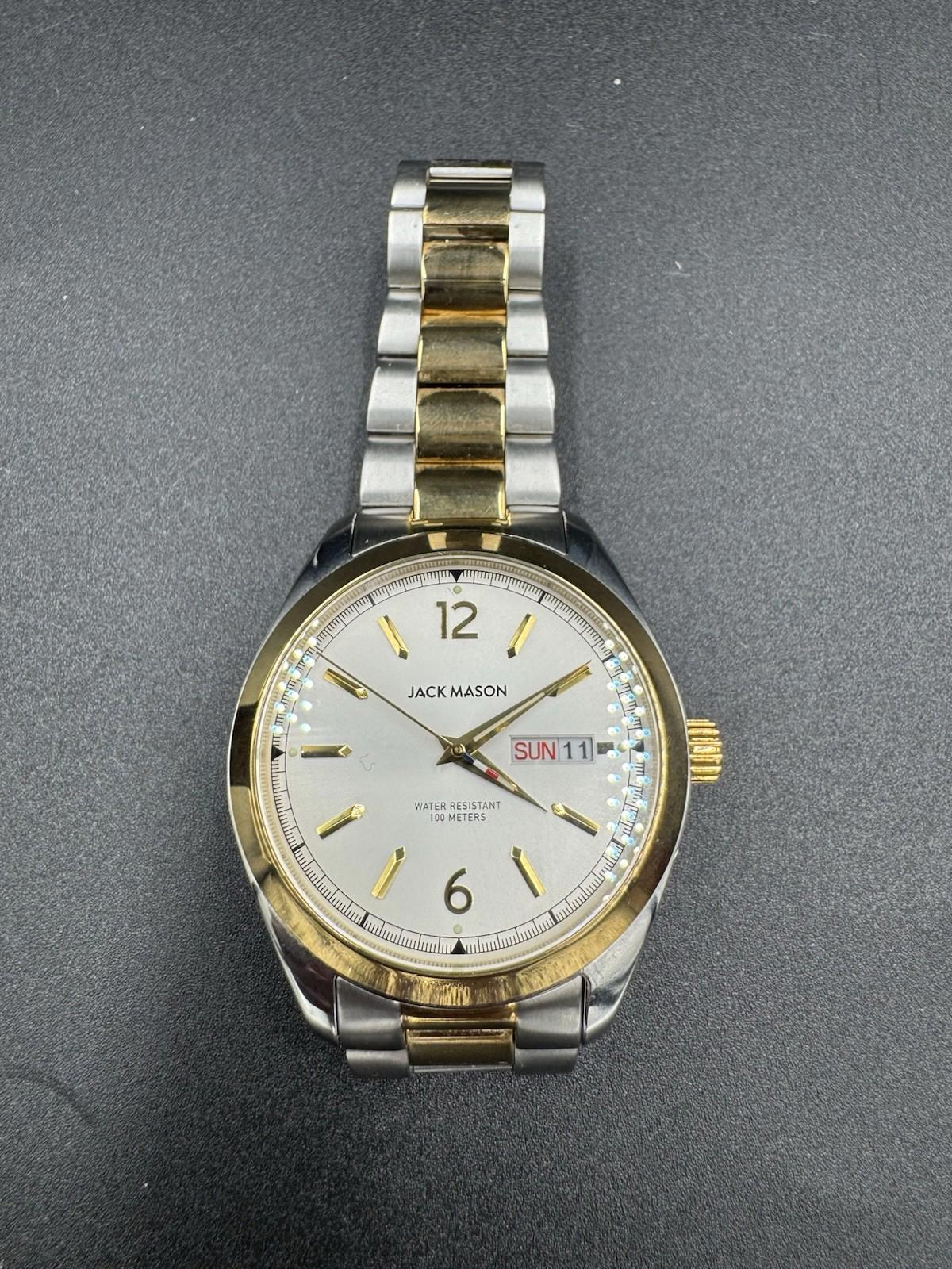 Jack Mason Men's Canton Two Tone Watch Texas Designed Gold Mix JM-H101-006 Great