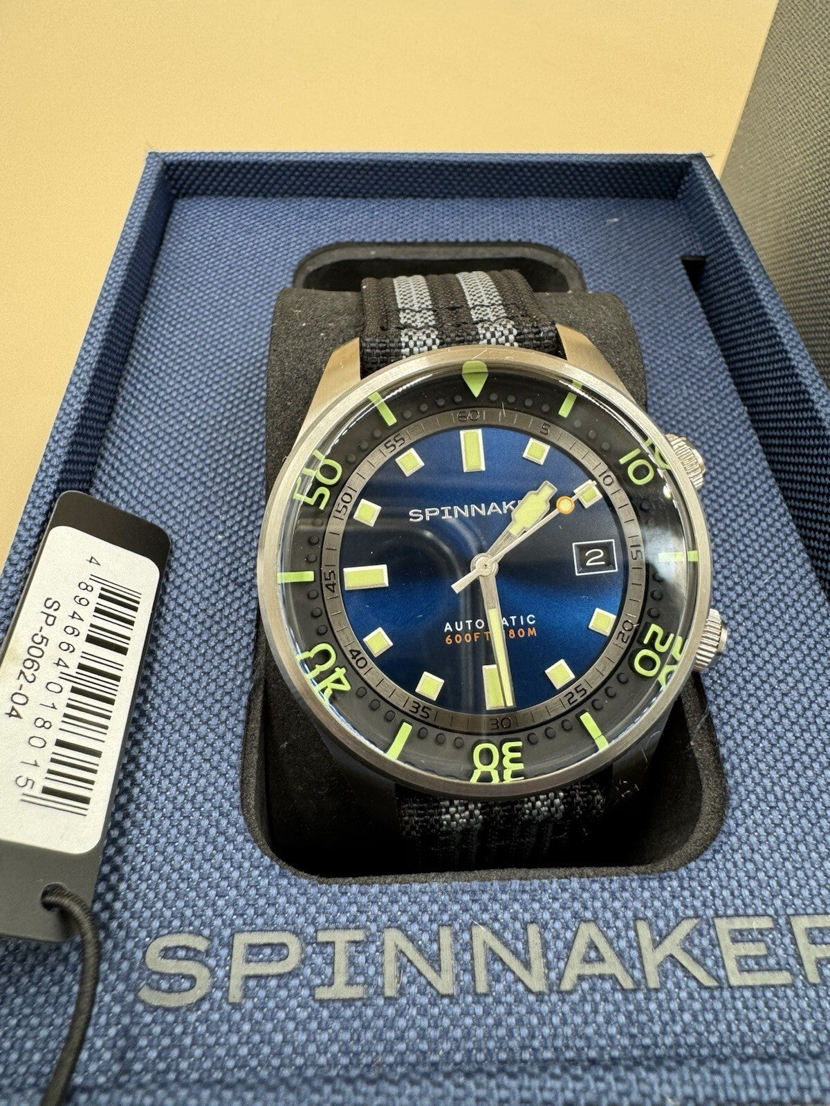 Spinnaker Bradner Stainless Steel Case Blue Dial Men's Watch SP-5062 Very Good C