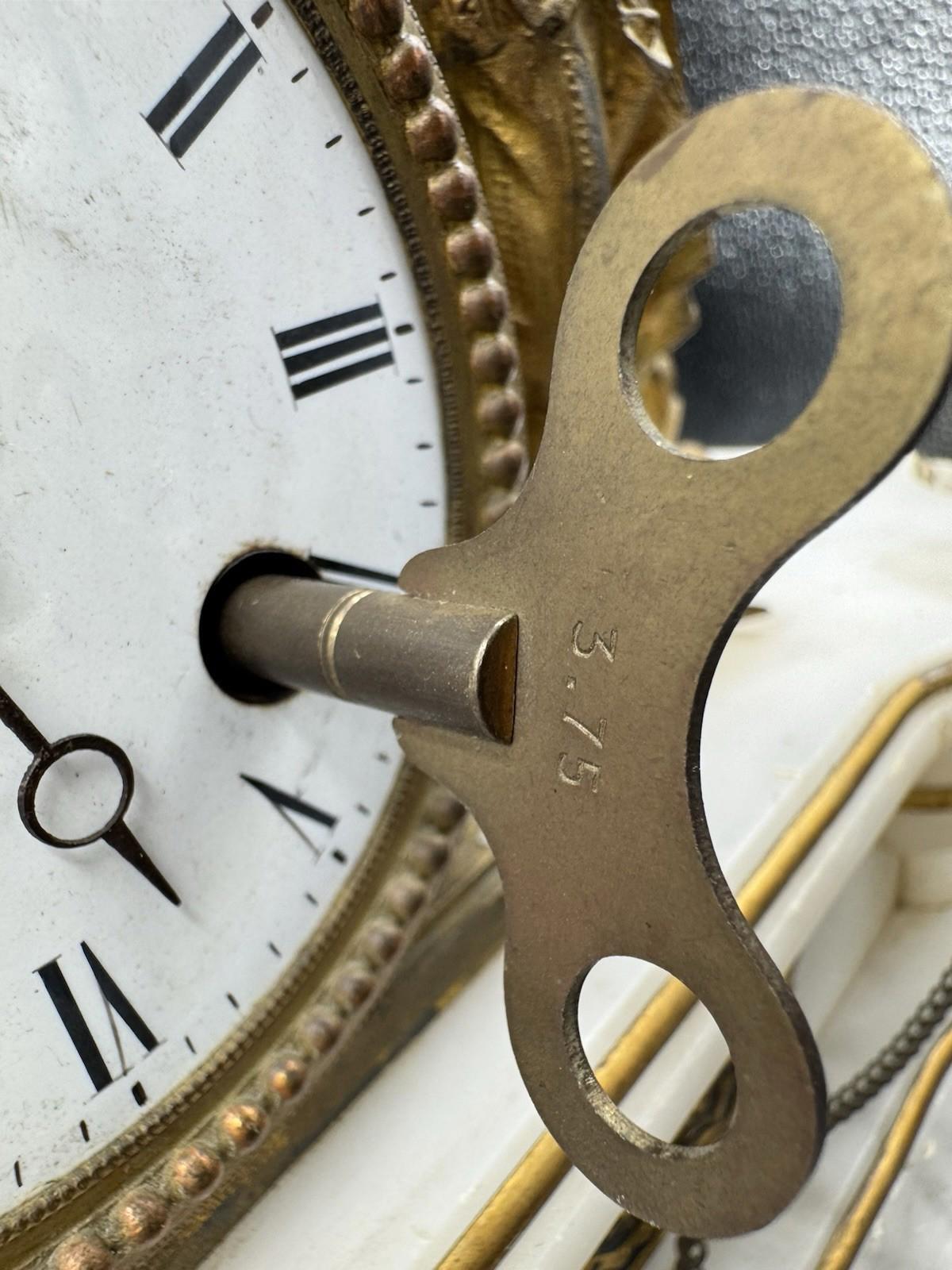 Antique Japy Freres Figural Musketeer Mantel Clock H. Molle