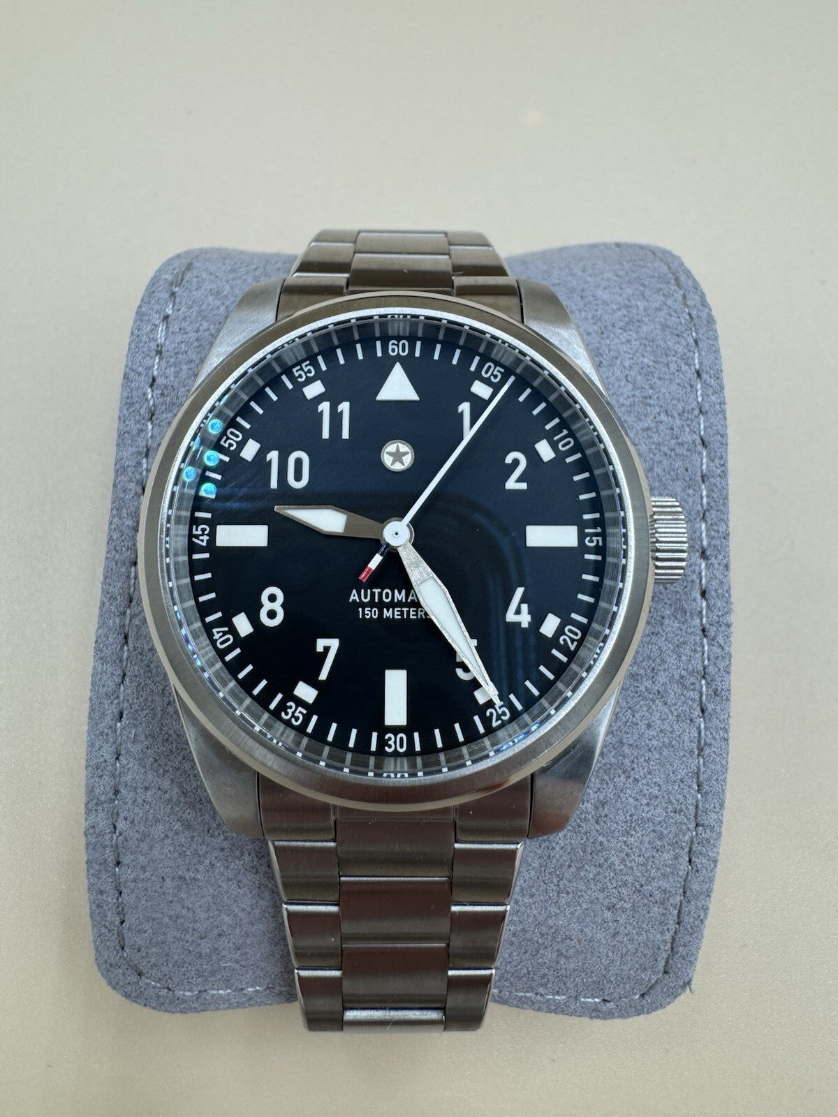 Jack Mason Pursuit Automatic 150m Black Dial Stainless Steel Bracelet Box Certs