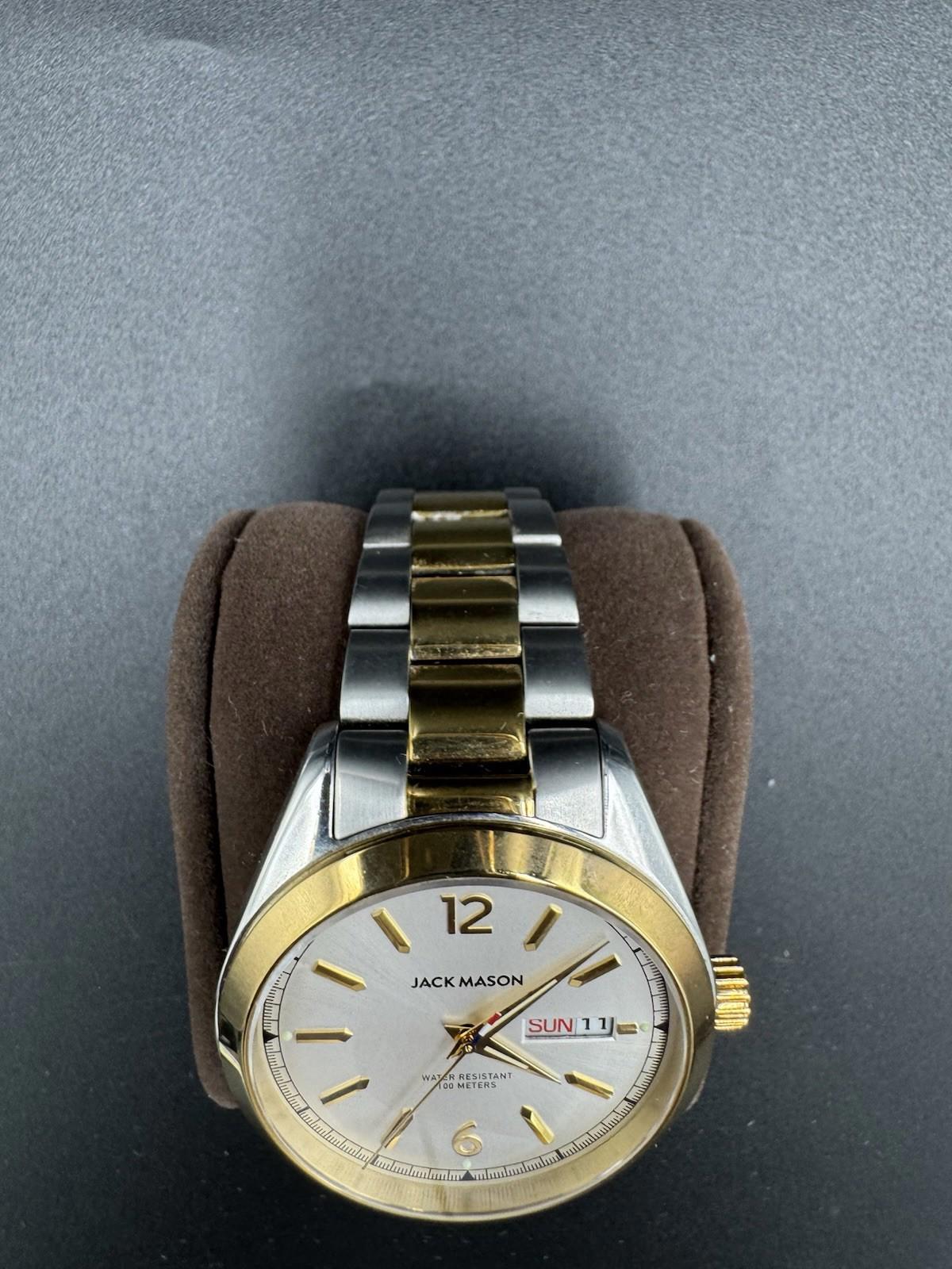 Jack Mason Men's Canton Two Tone Watch Texas Designed Gold Mix JM-H101-006 Great