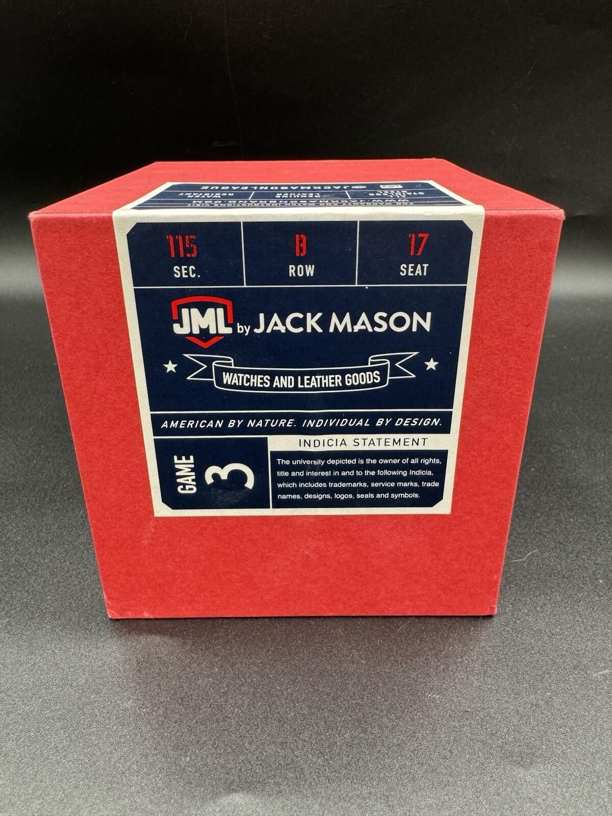 Jack Mason LSU Tigers Chronograph Watch Purple Dial Stainless Steel Original Box
