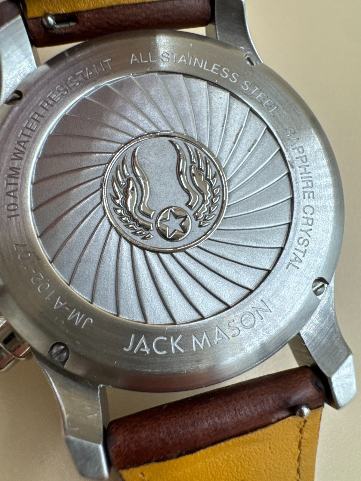Jack Mason Aviator Chronograph Mens Watch - JM-A102-107 100 Meters Leather Strap