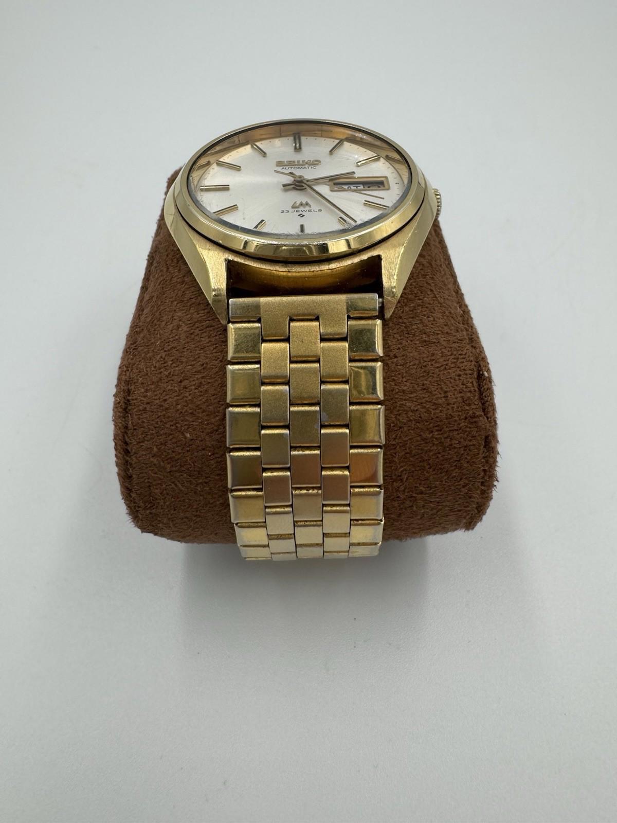 1970s Seiko Lord Matic LM 56068050 Gold Automatic USC Etched