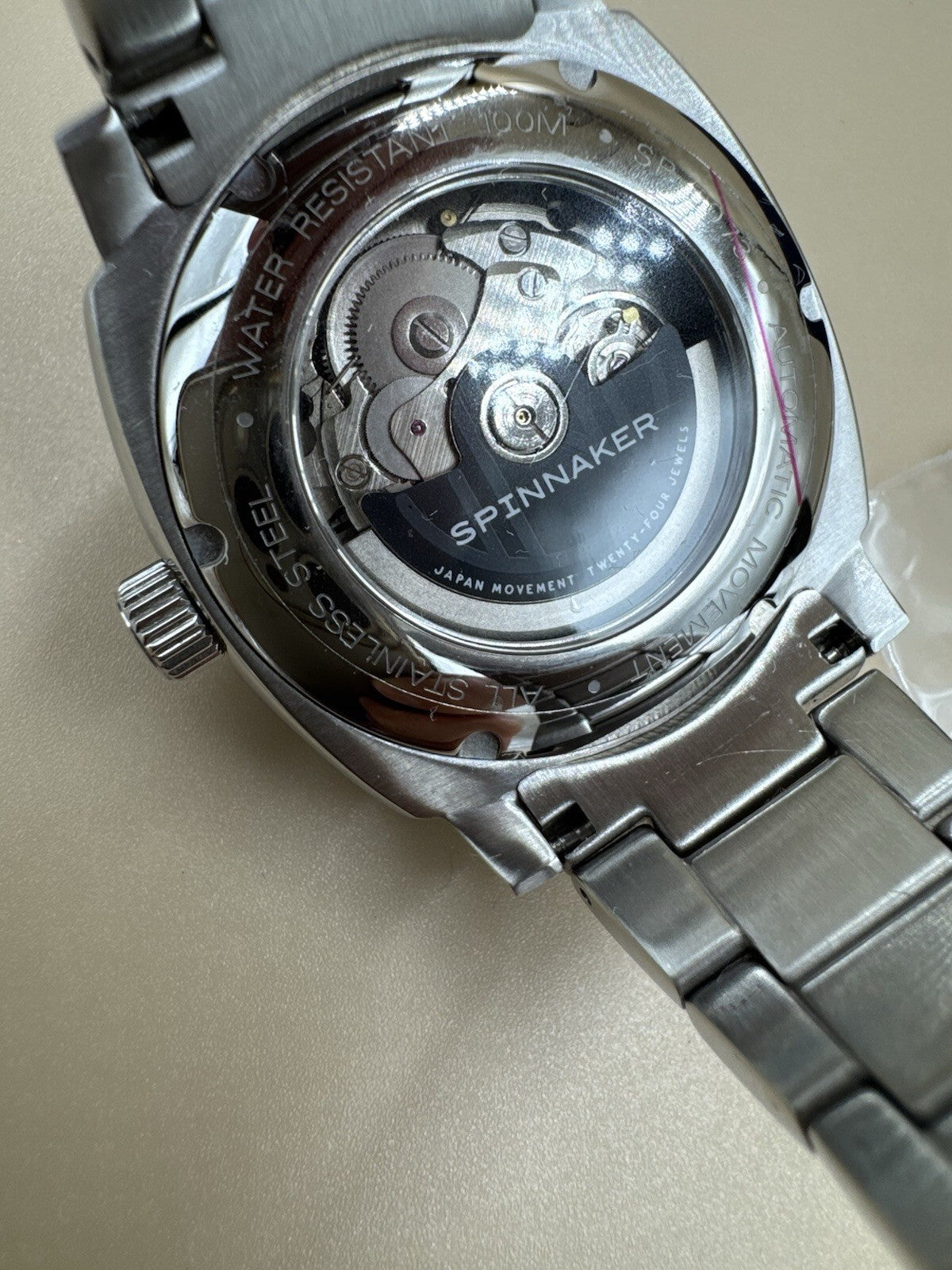 Spinnaker Hull Riviera SP-5073-22 Automatic 42mm Aegean Blue Steel Bracelet Box