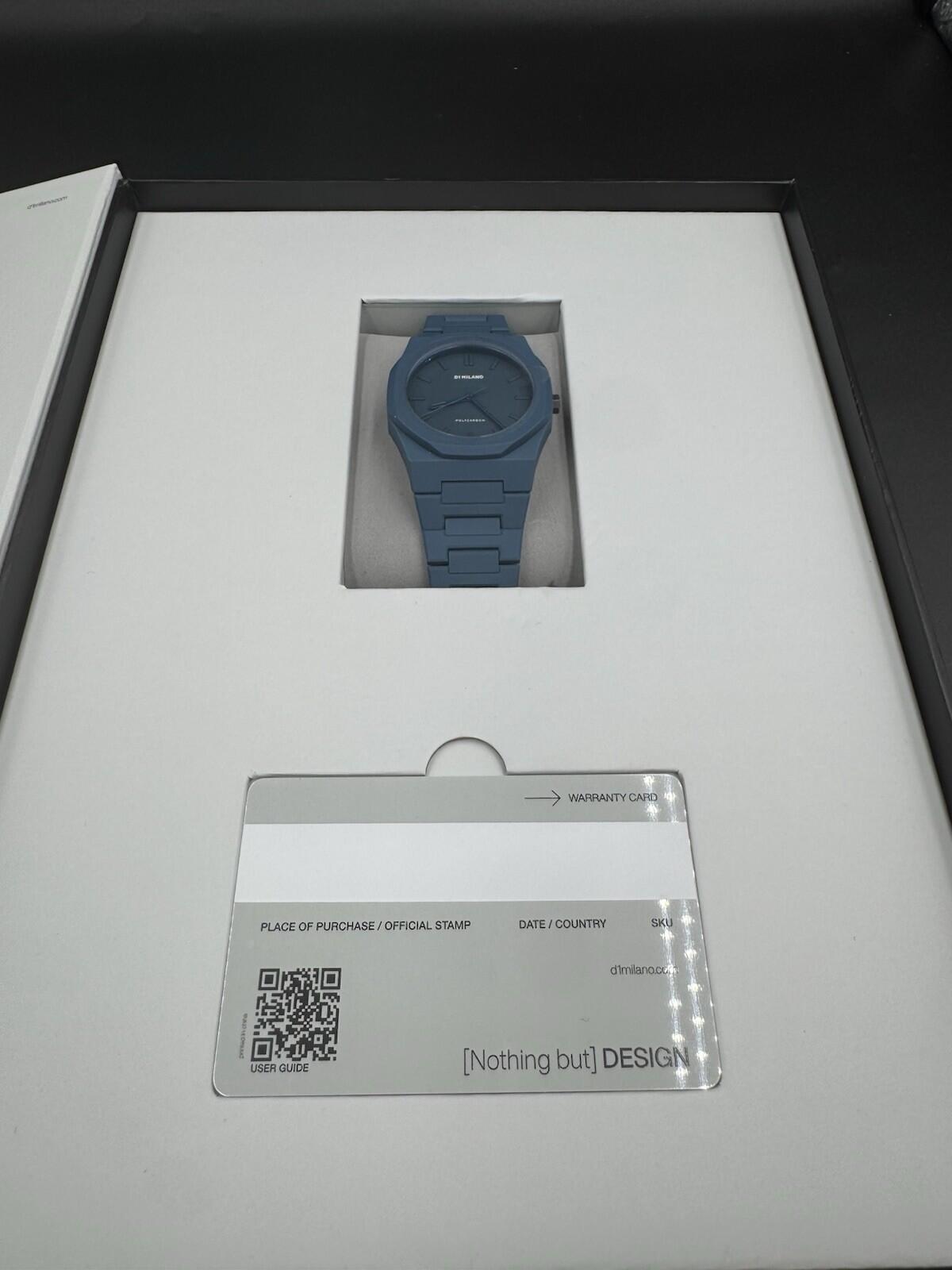 D1 MILANO watch men's PCBJ21 Polycarbon Navy Blue Polycarbonate Brand New Sealed