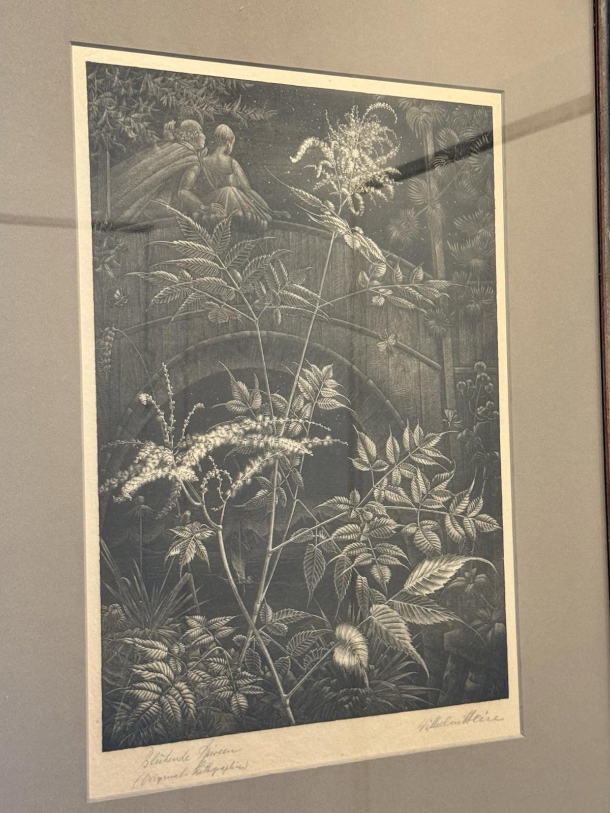 Wilhelm Heise Bluehende Spieren 1925 Lithograph Nocturnal