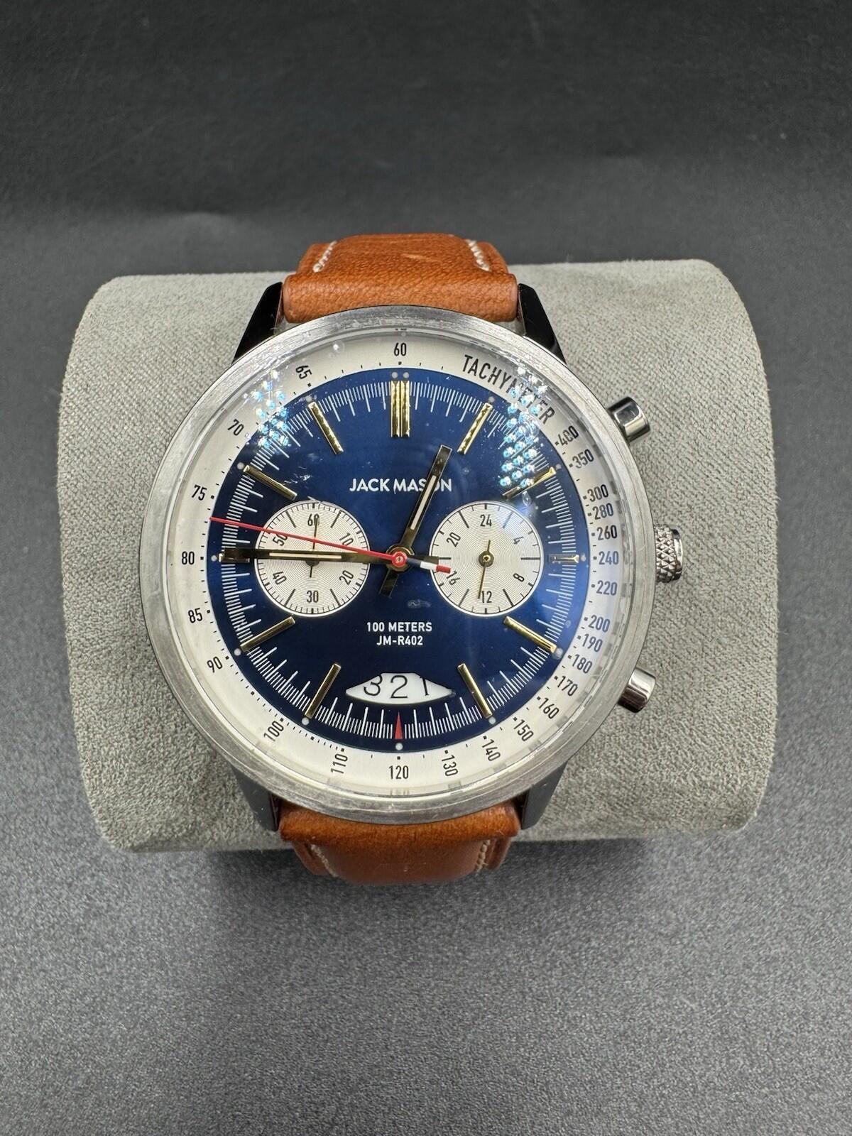Exquisite JACK MASON Racing Chronograph Quartz Men's Watch JM-R402-006 Tachymete