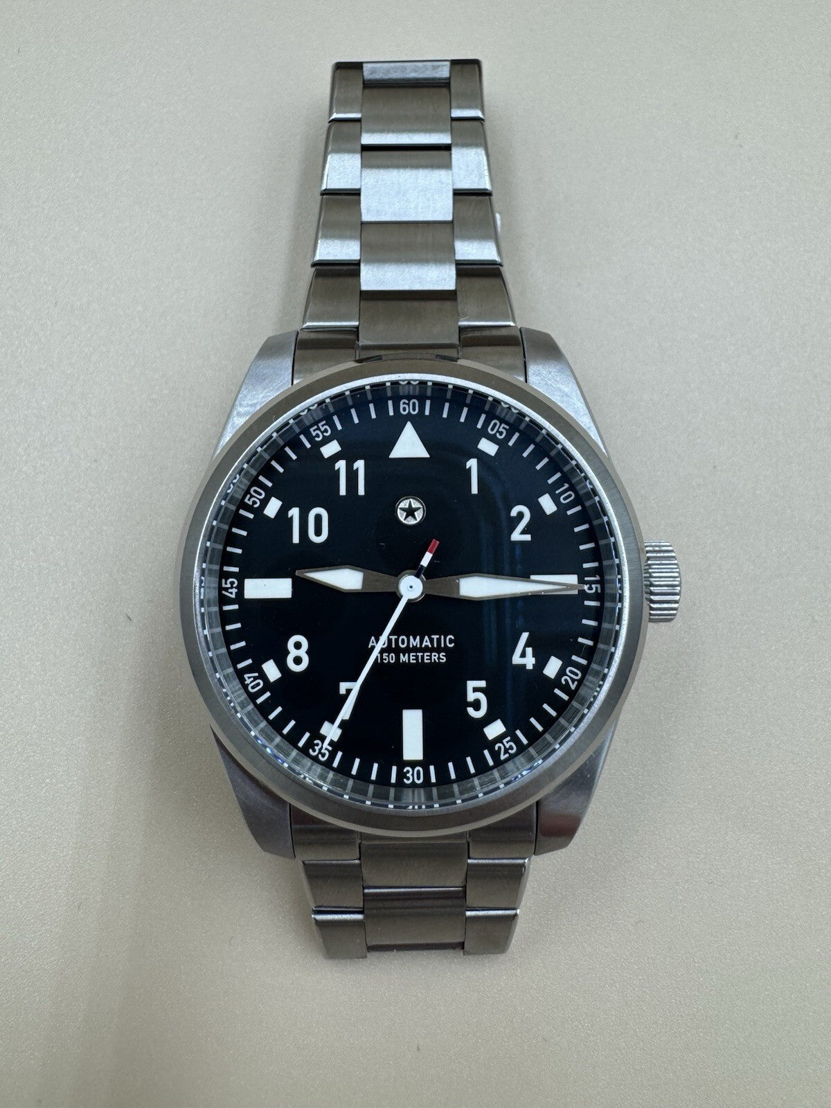 Jack Mason Pursuit Automatic 150m Black Dial Stainless Steel Bracelet Box Certs