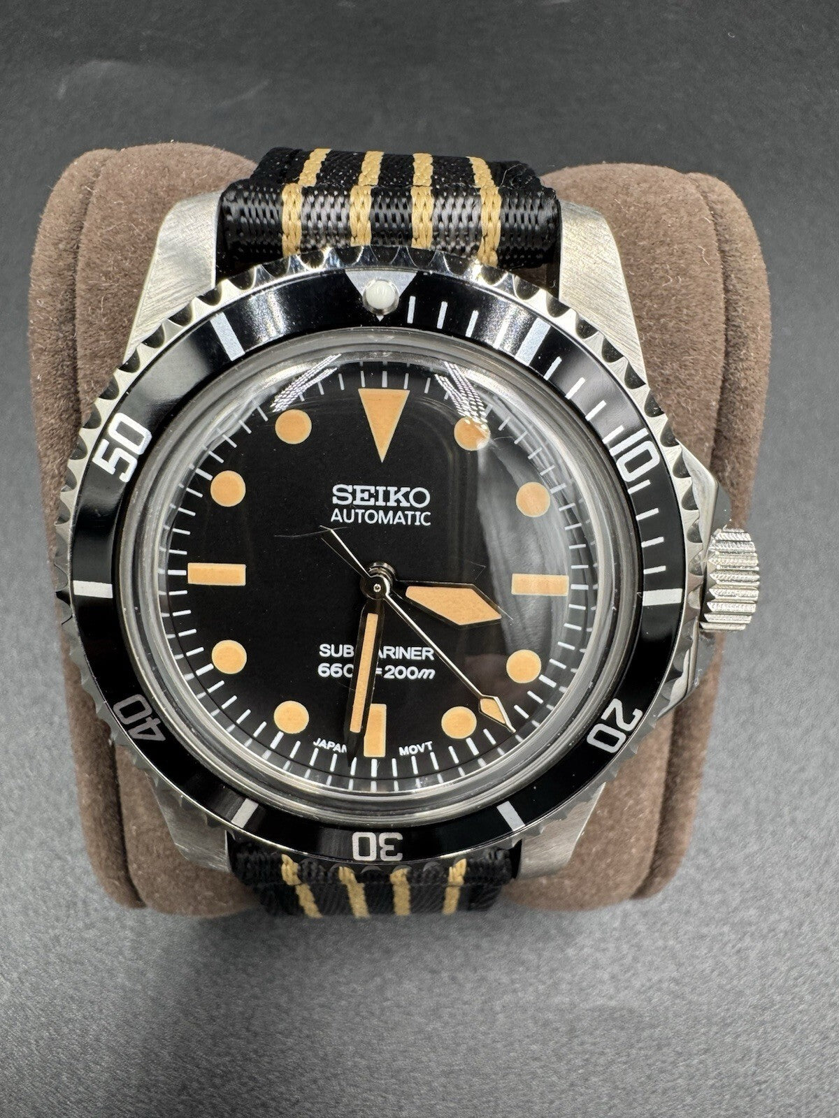Seiko Submariner GMT Mod Men's 43mm Stainless Steel Automatic Wristwatch Custom