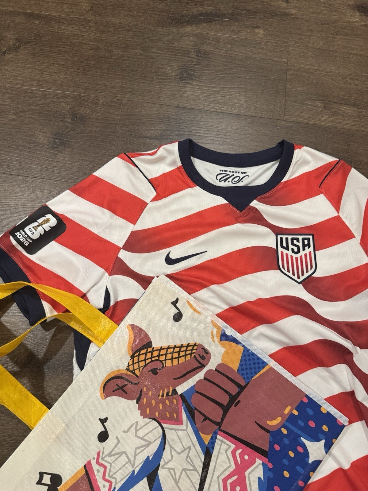 Authentic 2026 World Cup Nike USA USMNT Stadium Replica Jersey WC Patch Large +
