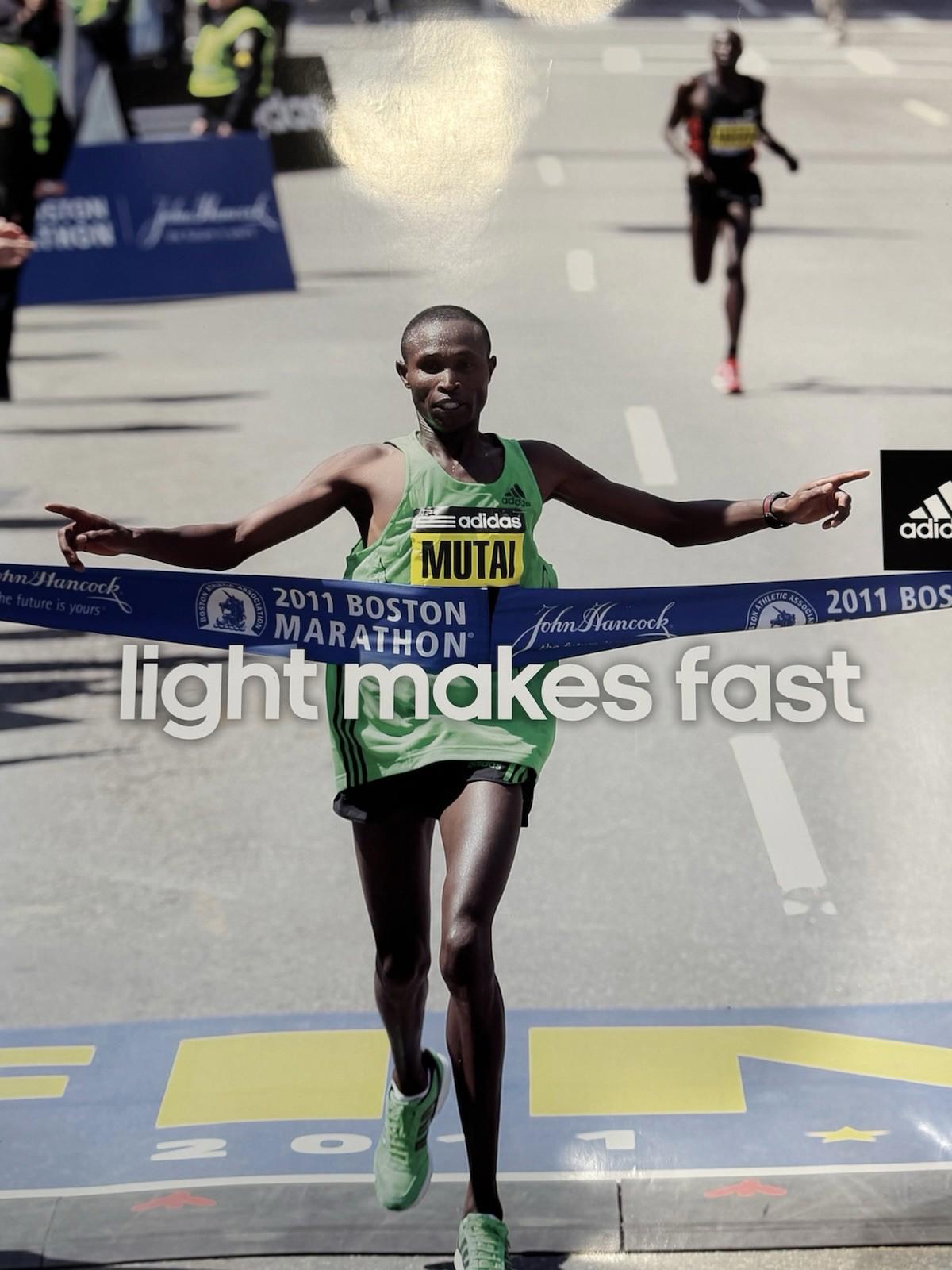 Adidas Geoffrey Mutai 2011 Boston Marathon Winner Poster 24x36 Kenyan Rare Fast