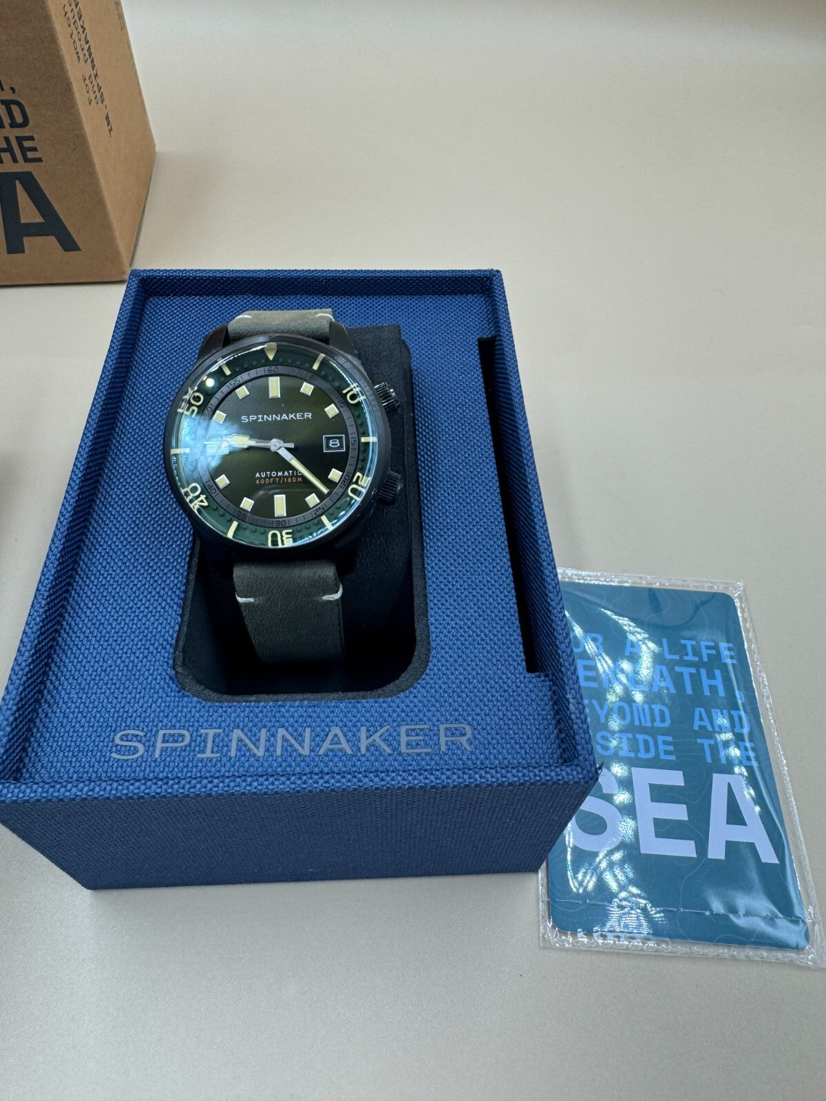 Spinnaker Bradner SP-5062-04 Automatic Men’s Watch 42mm Black Green Dial NWT Box