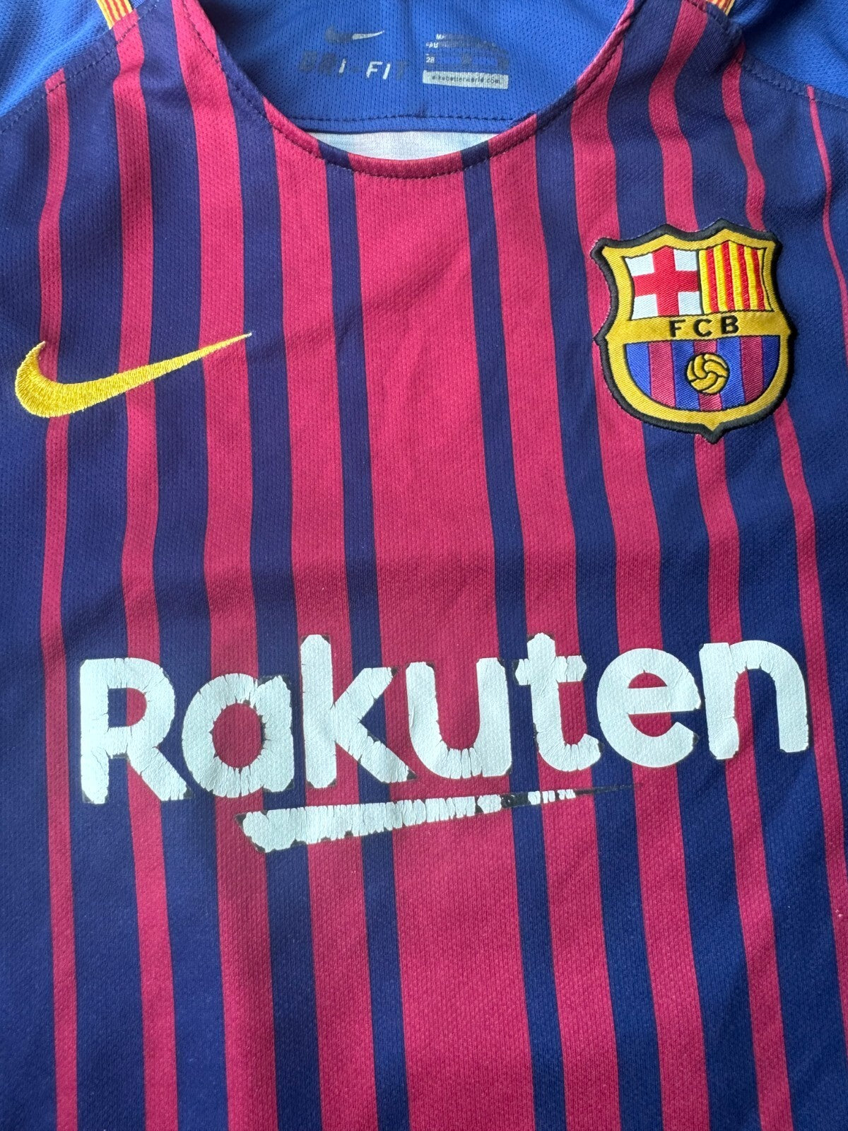 Nike FC Barcelona Lionel Messi #10 Youth Size 28 Jersey 2017 2018 Dri-FIT La Lig