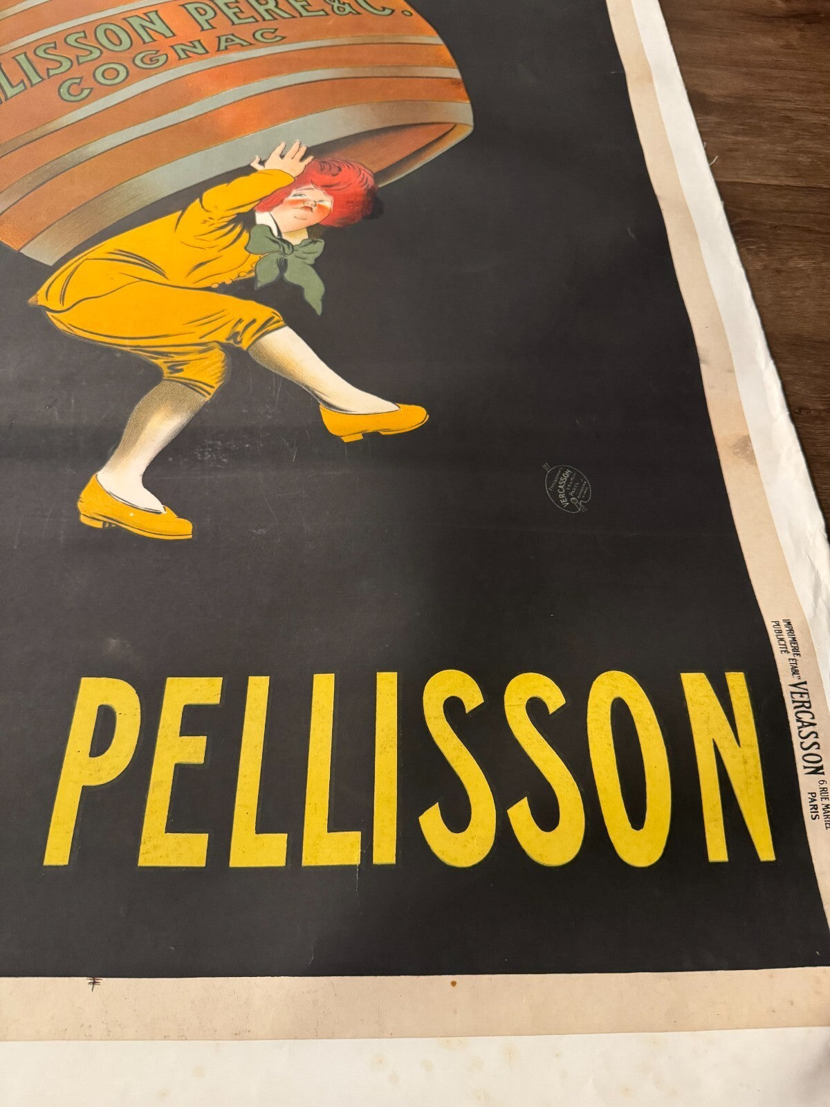 Original Vintage Cognac Pellisson Large Poster by Leonetto Cappiello c1920