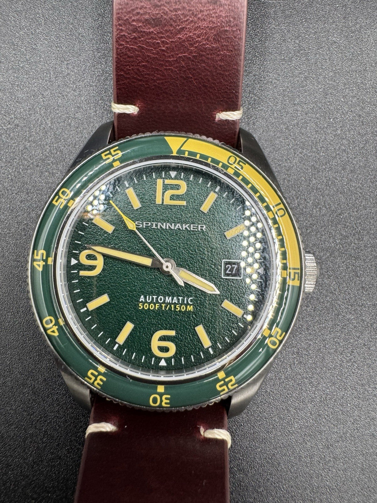 Spinnaker Fleuss Automatic Lagoon Green Dial Stainless Steel Case Men's Watch NM