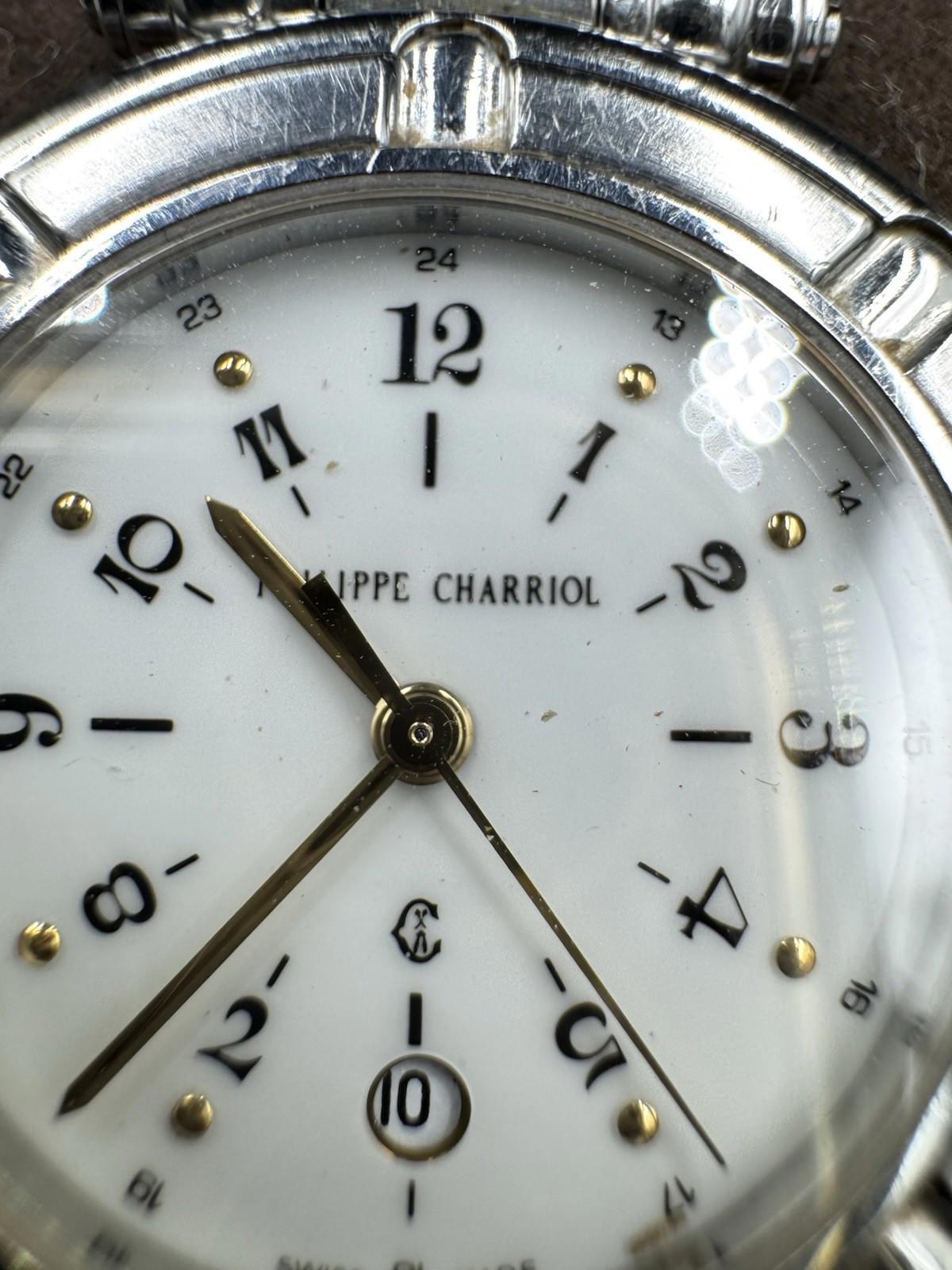 Philippe Charriol Watch Men's Wire Celtic Swiss Made Silver & Gold Colored Quart