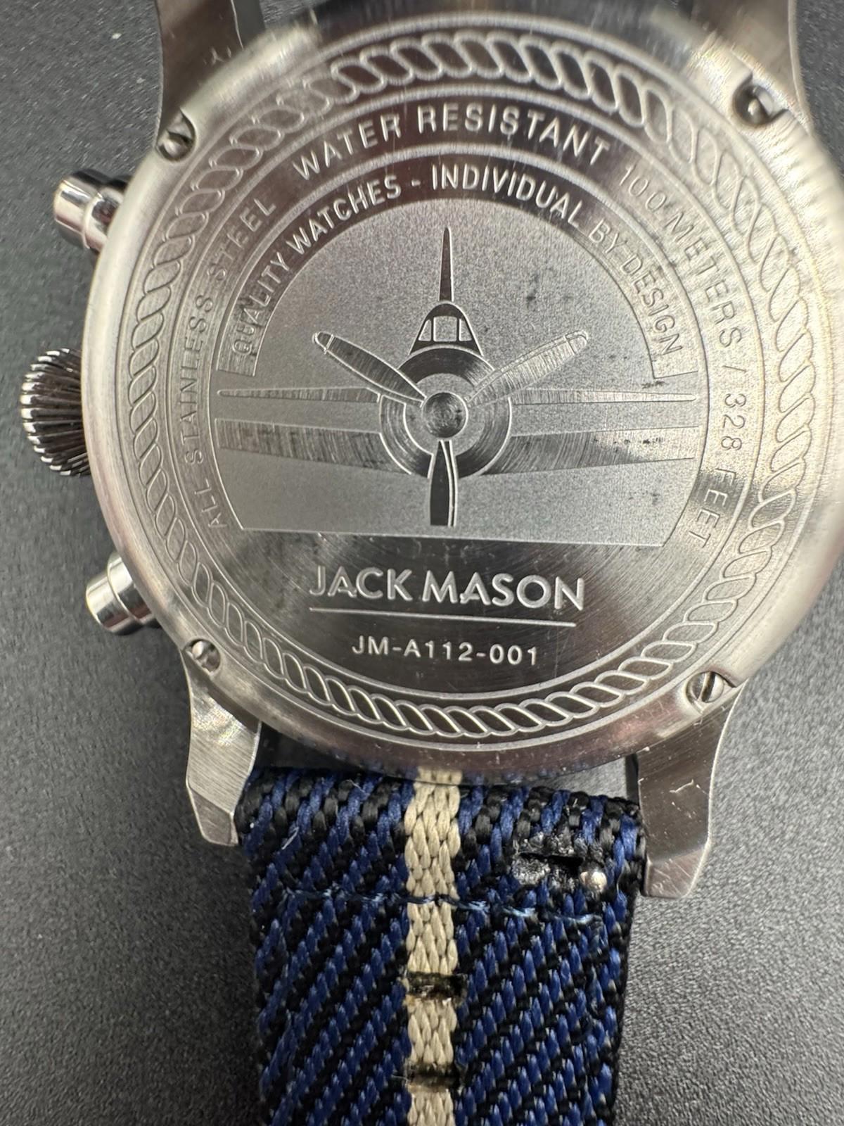 Jack Mason Aviation Nylon Band Men's Analog Watch Luminous JM-A112-001 Very Rare