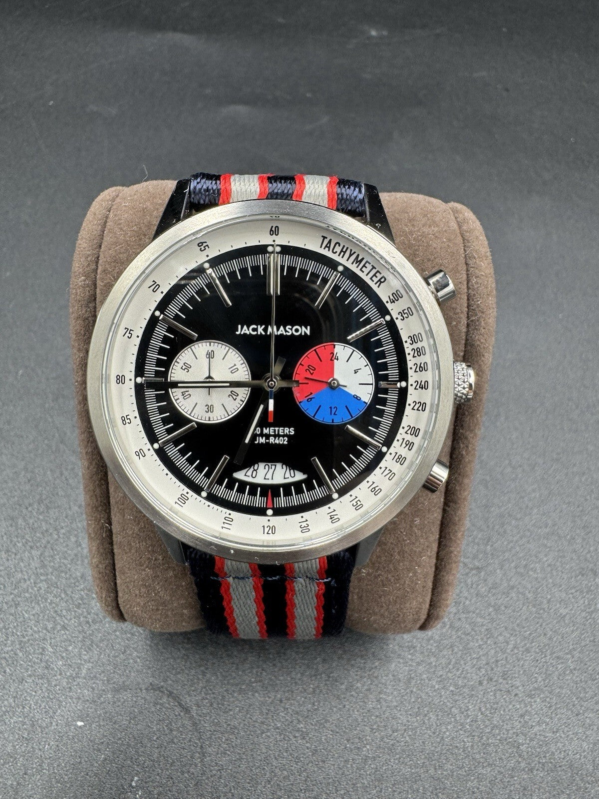 Exquisite JACK MASON "57" Racing Chronograph Quartz Men's Watch JM-R402-003 Nylo