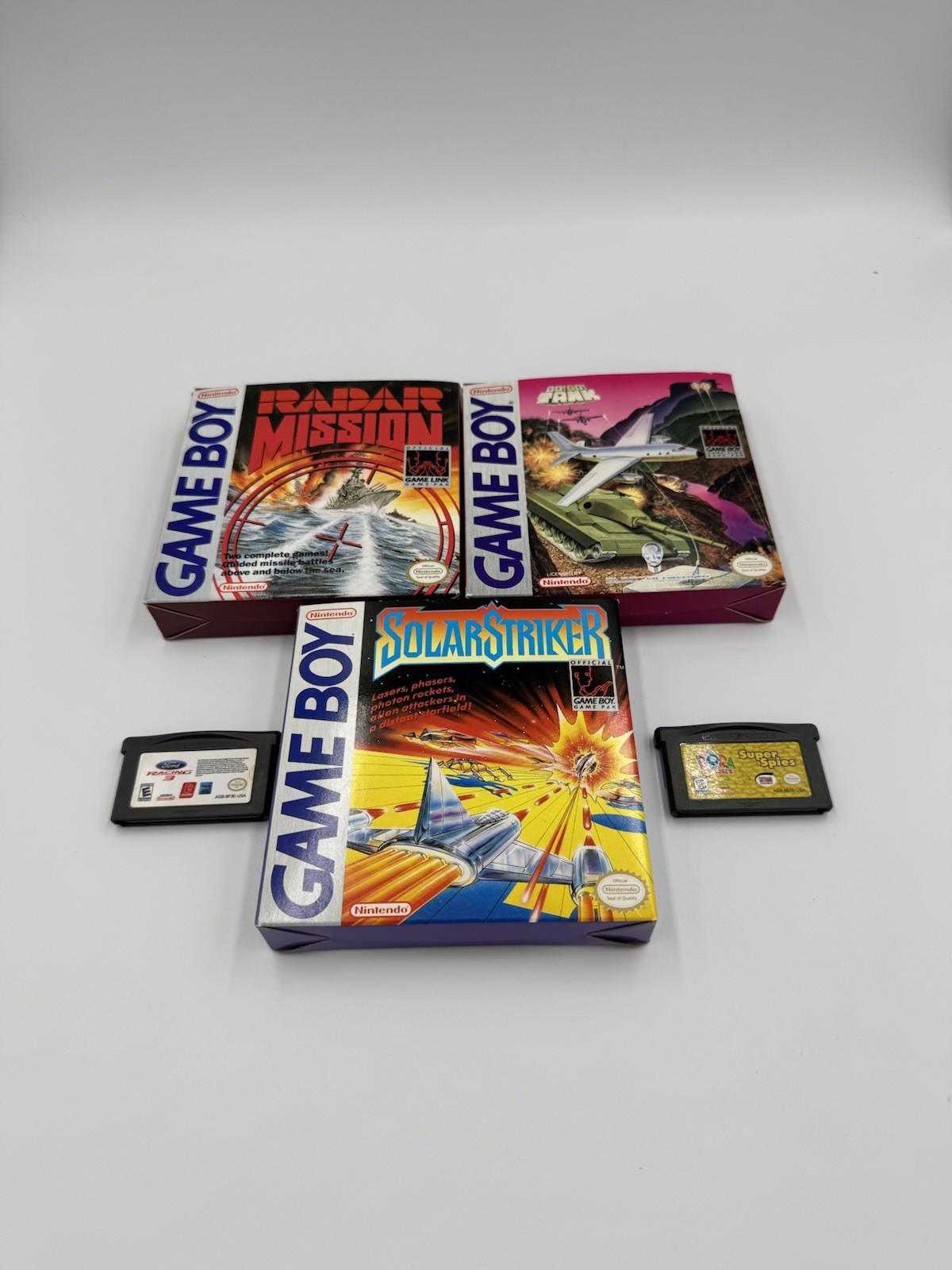 Game Boy Collection BOXES RADAR MISSION Solar Striker Go Tan