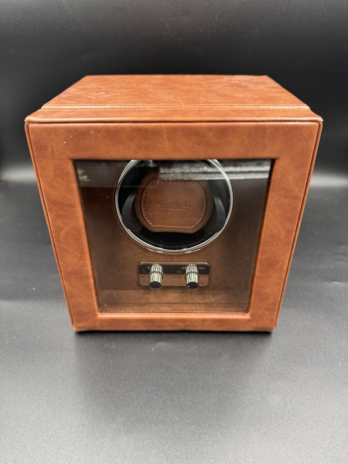 ROTHWELL SINGLE WATCH WINDER FOR AUTOMATIC WATCHES W/ QUIET MOTOR NEAR Mint Cond
