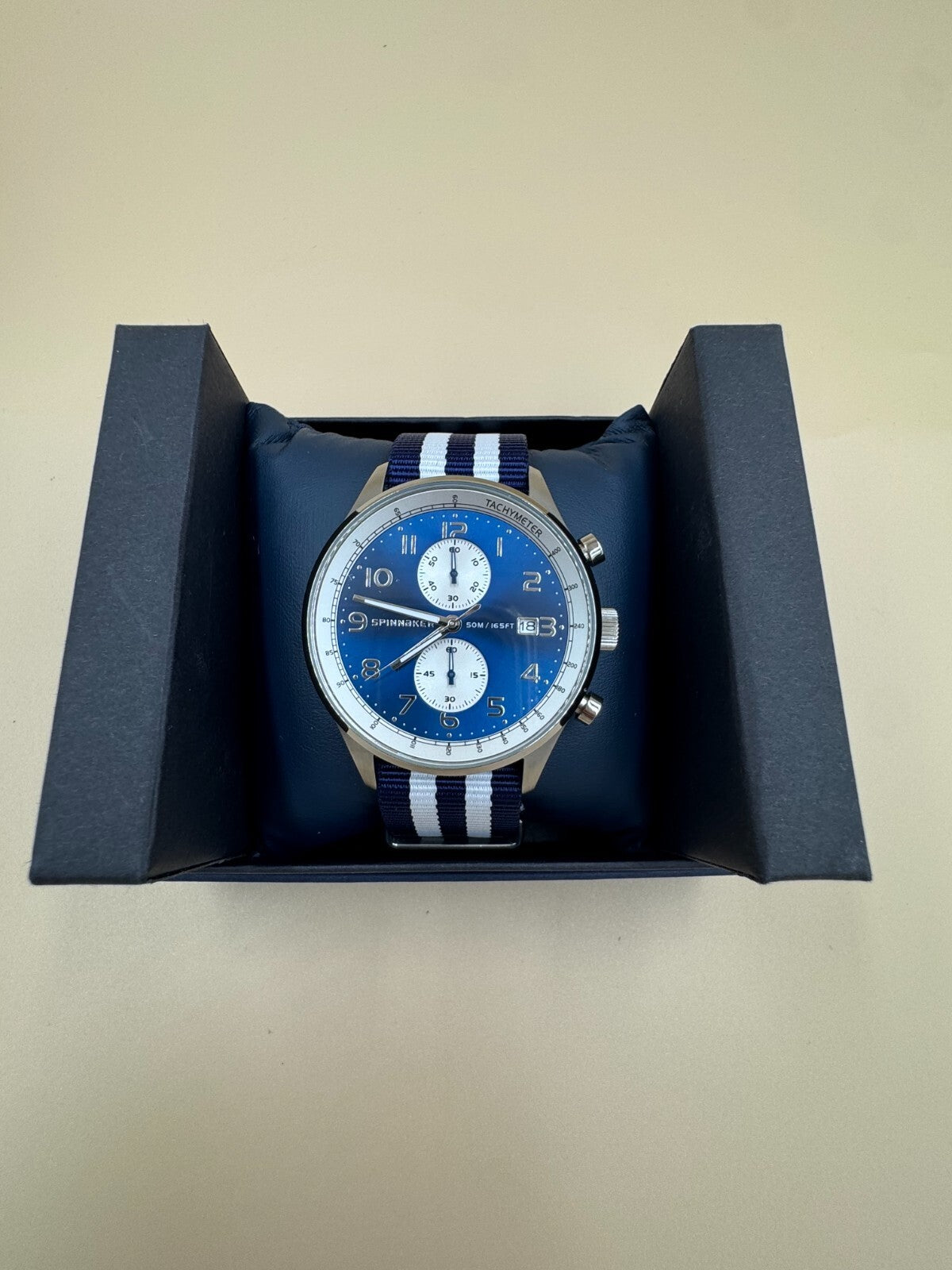 Spinnaker Maritime 44mm Men's Watch SP-5050-02 - Very Rare Nylon Strap Great Con