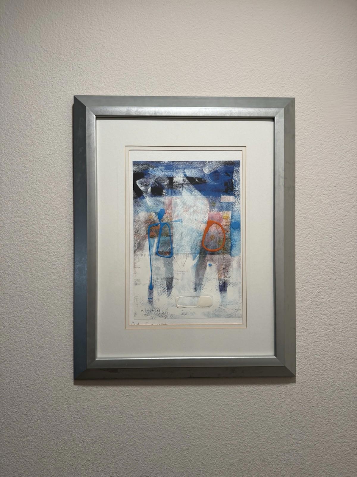 Signed Mario Cespedes Abstract Mixed Media Framed Original