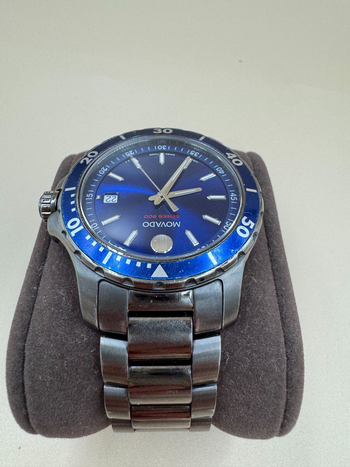 Movado Series 800 2600137 Blue Dial Silver Tone Stainless Steel 40mm Men’s Watch