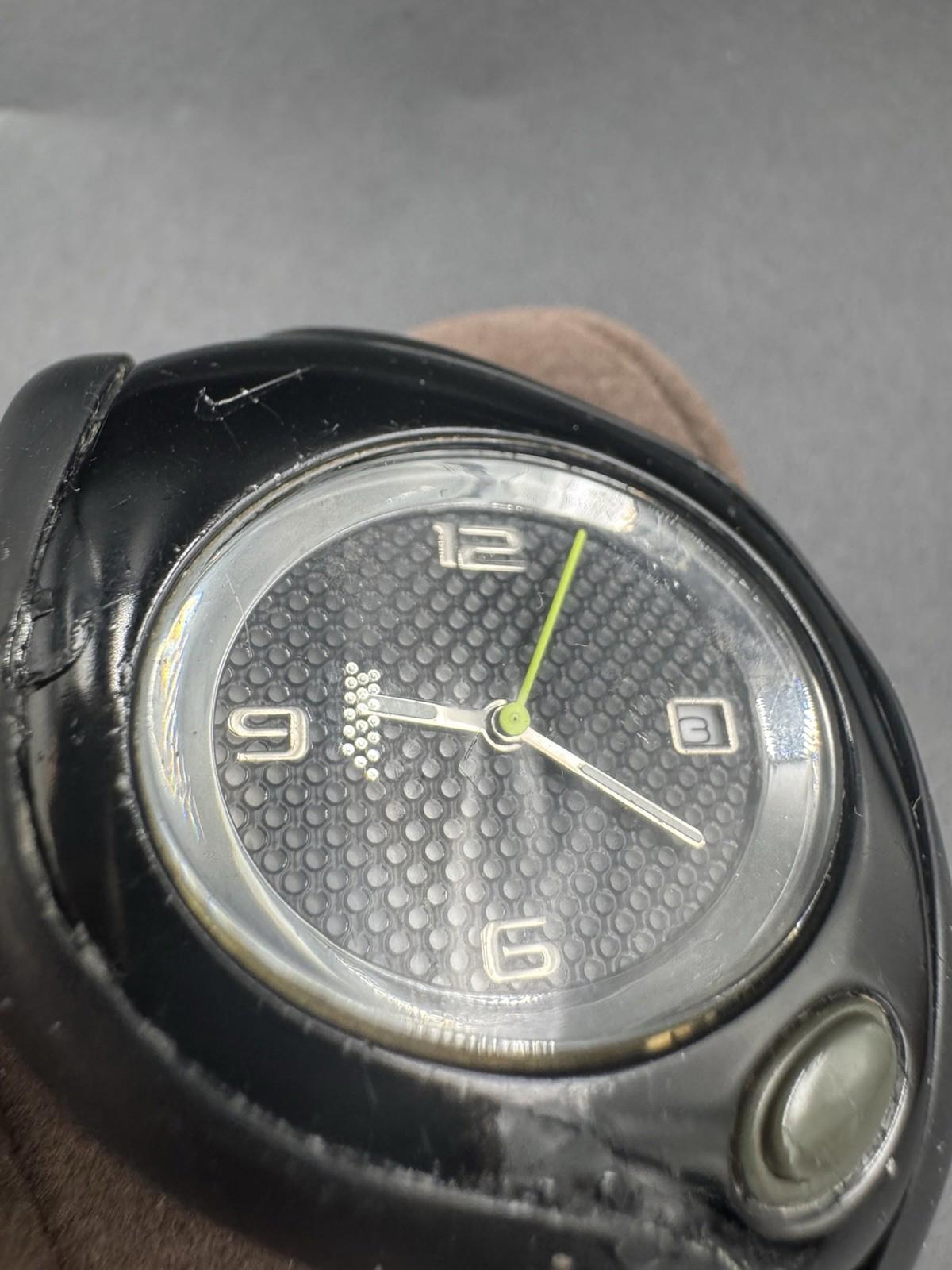 Nike Quartz Watch WR0078 Women 100m Triax Black Date Backlight Analog New Batter